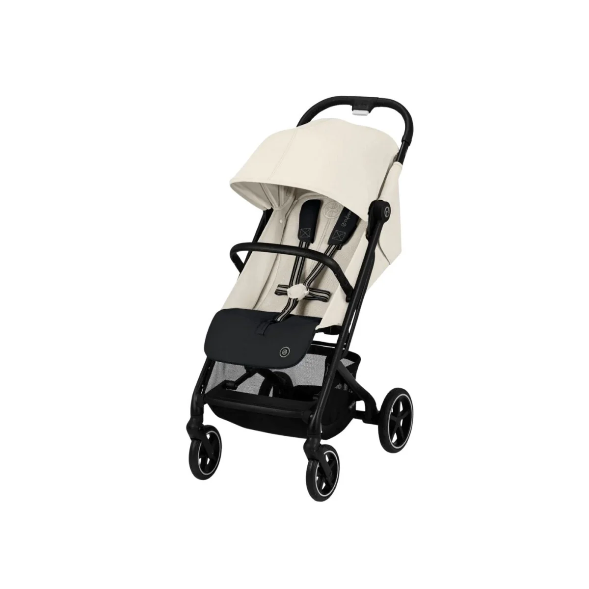 Cybex Beezy Compact Pushchair with Cloud G Car Seat & Base & Snøgga Footmuff Travel System Bundle - Canvas White - Image 2