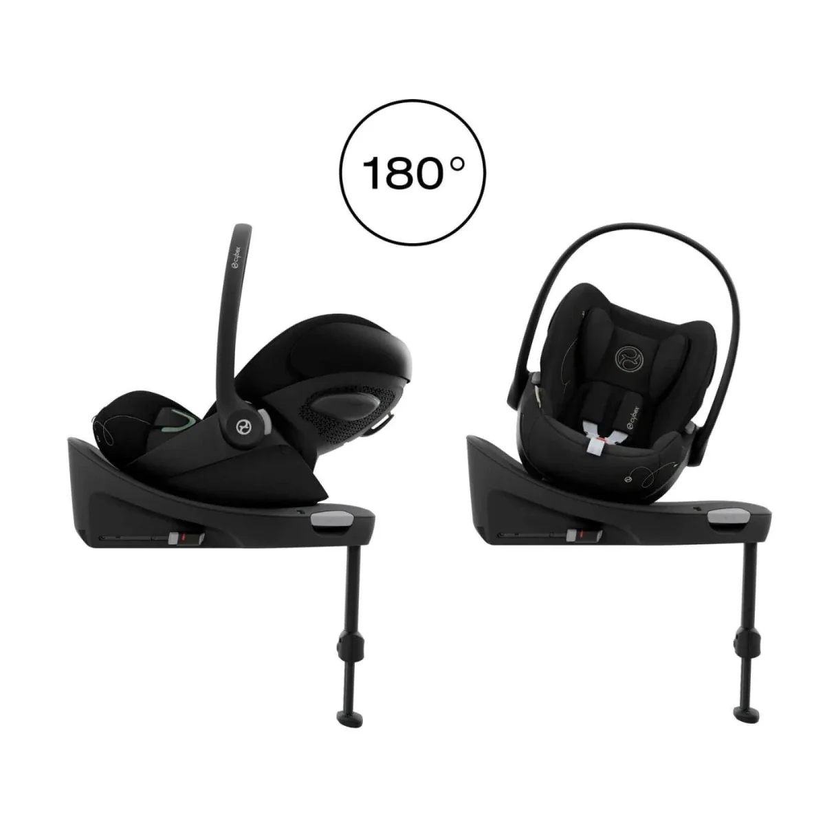 Cybex Cloud G i-Size Group 0+ Car Seat (Birth to 12 Months) - Moon Black - Image 3