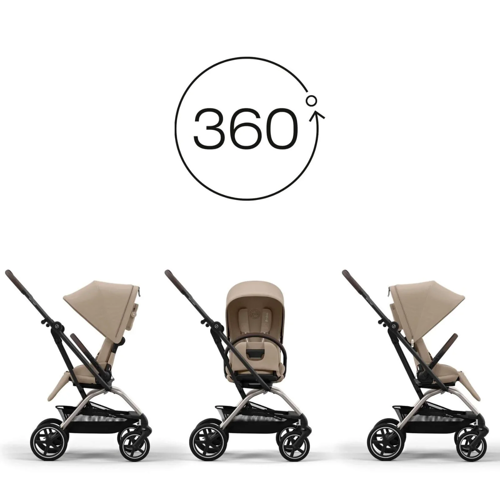 Cybex Eezy S Twist+2 Pushchair - Almond Beige - Image 3