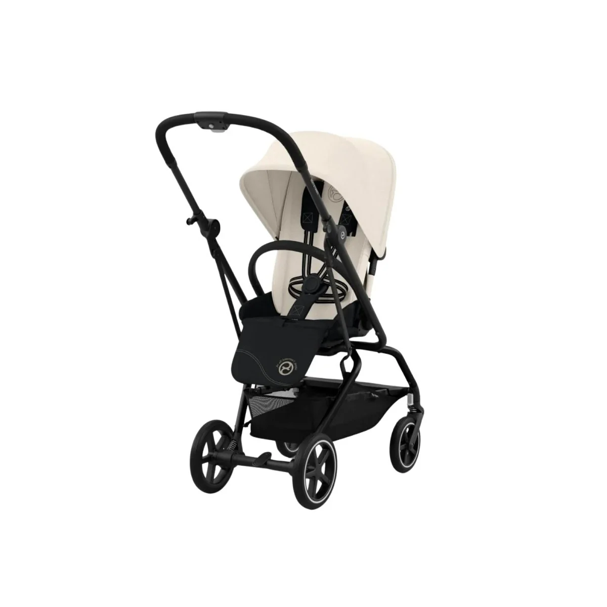 Cybex Eezy S Twist+2 Pushchair with Cloud G Car Seat & Base & Snøgga Footmuff Travel System Bundle - Canvas White - Image 2