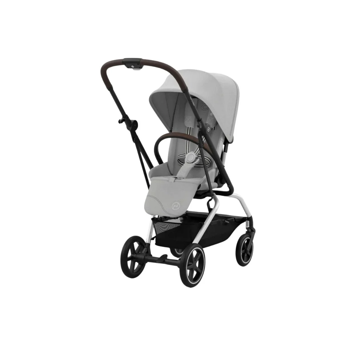 Cybex Eezy S Twist+2 Pushchair with Cloud G Car Seat & Base & Snøgga Footmuff Travel System Bundle - Fog Grey - Image 2