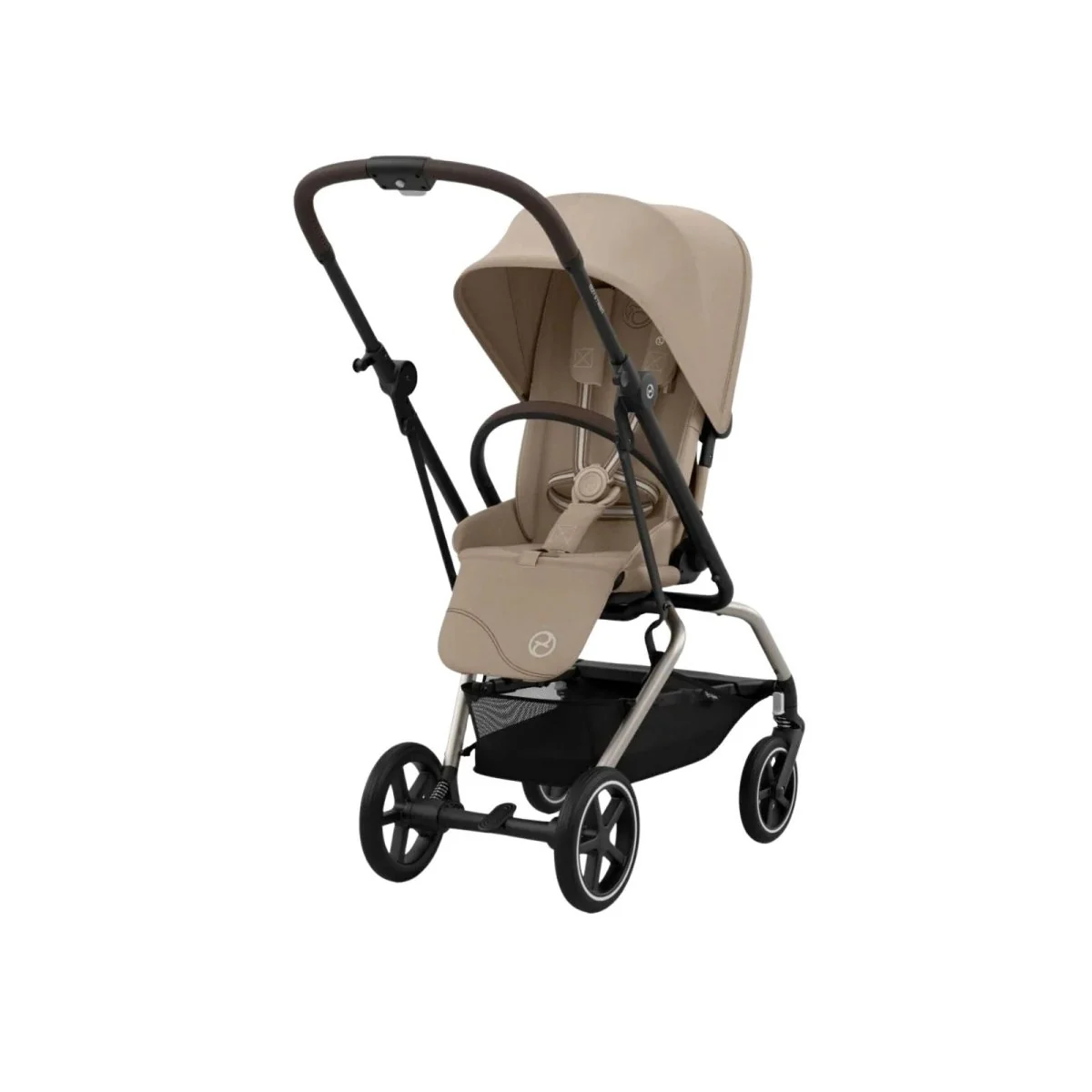 Cybex Eezy S Twist+2 Pushchair with Cloud G Car Seat & Base Travel System Bundle - Almond Beige - Image 2