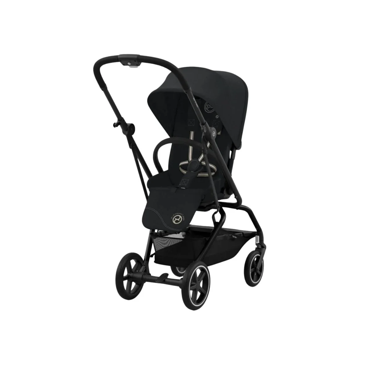 Cybex Eezy S Twist+2 Pushchair with Cloud G Car Seat & Base Travel System Bundle - Black - Image 2