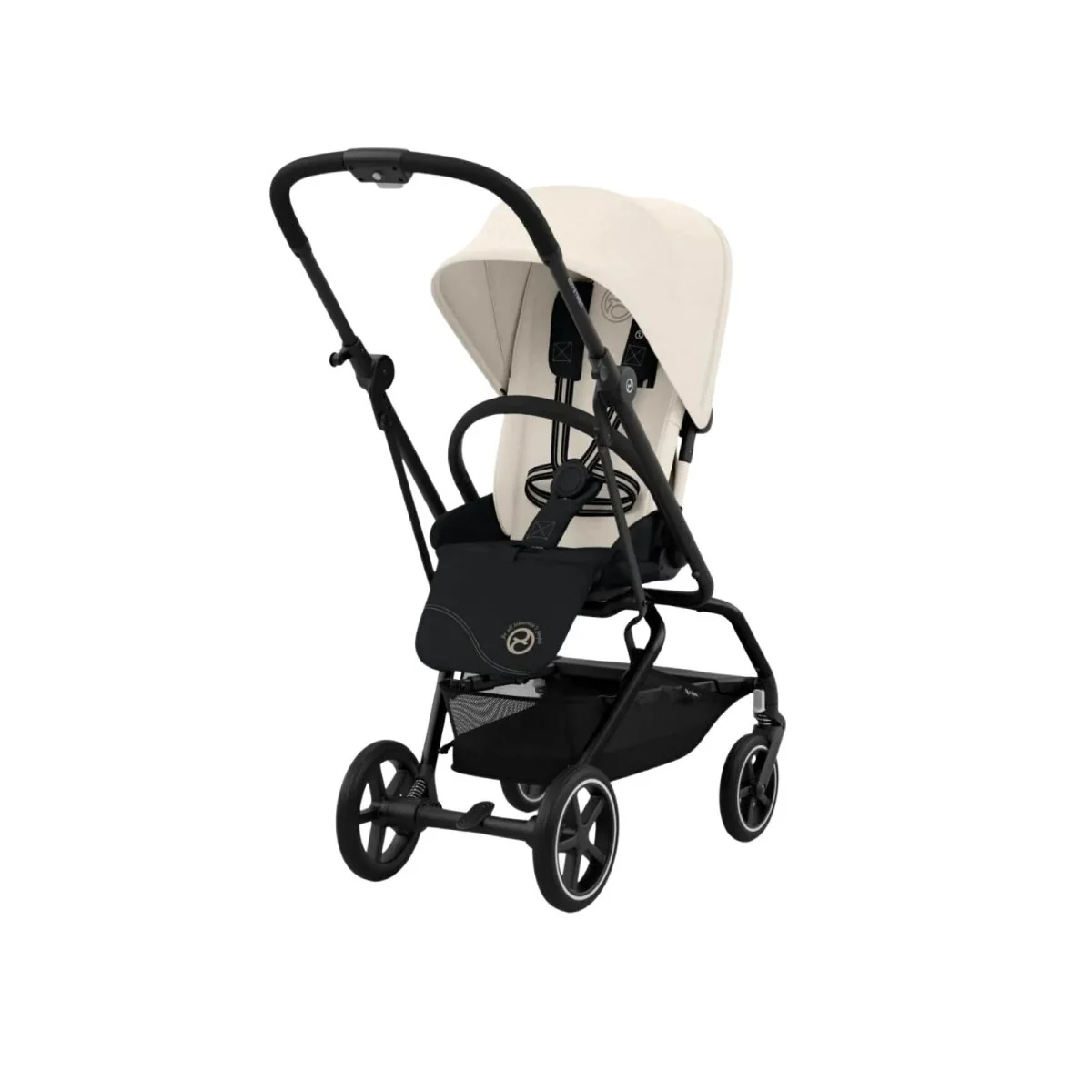 Cybex Eezy S Twist+2 Pushchair with Cloud G Car Seat & Base Travel System Bundle - Canvas White - Image 2