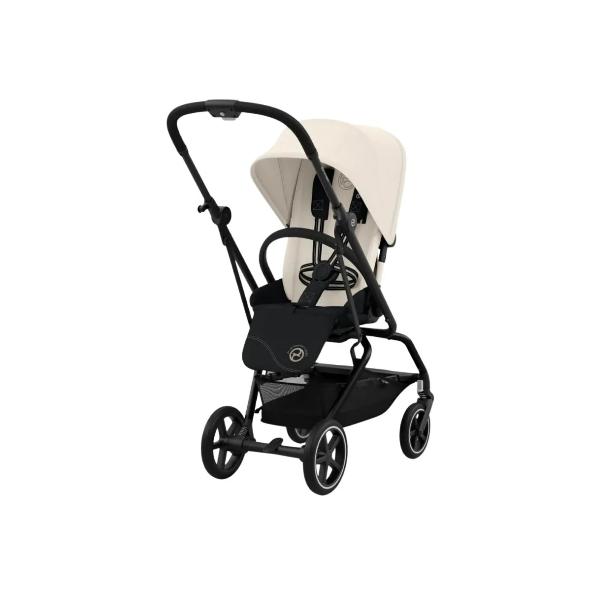 Cybex Eezy S Twist+2 Pushchair with Cloud G Car Seat Travel System Bundle - Canvas White - Image 2
