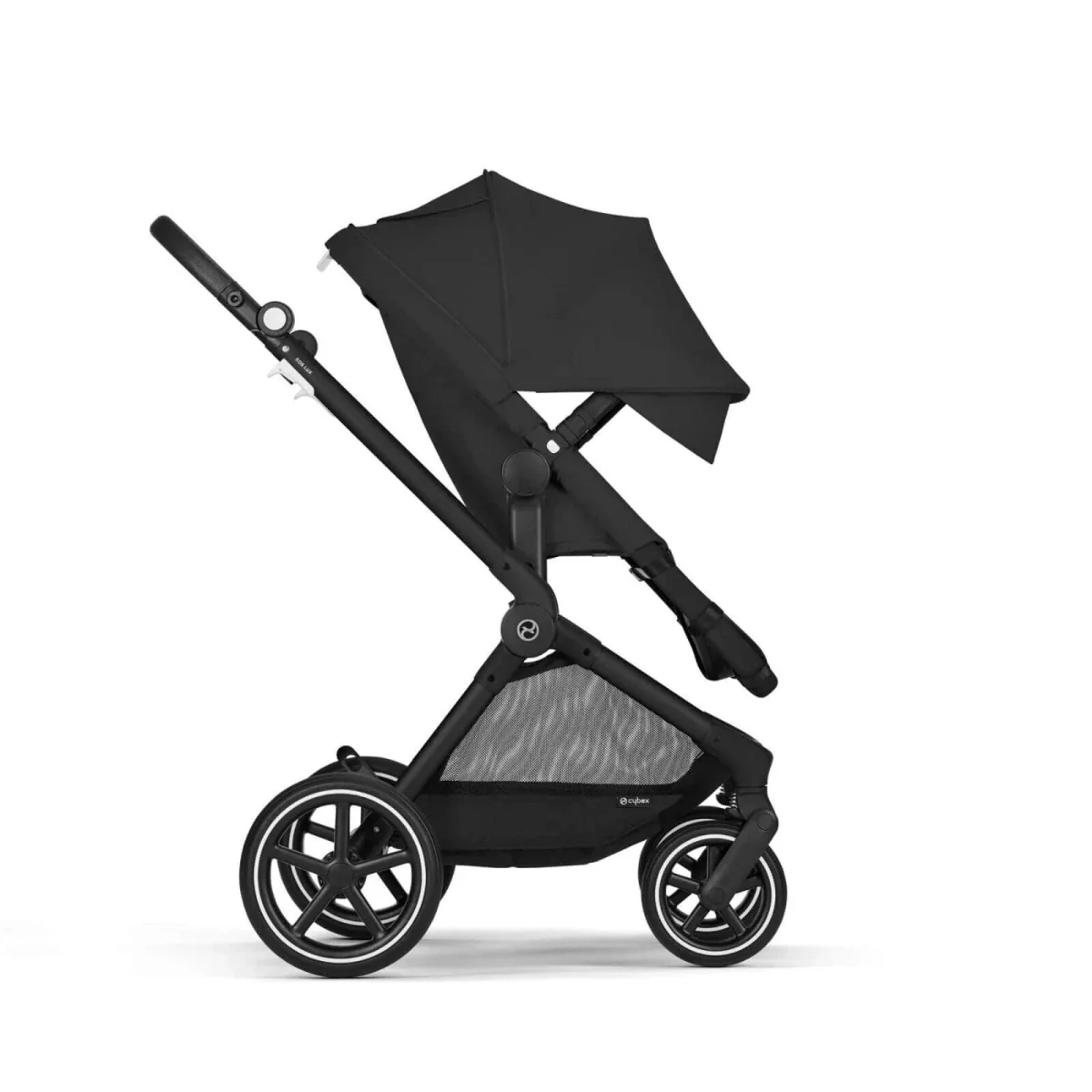 Cybex EOS Lux Silver 2-in-1 Pushchair - Moon Black - Image 4