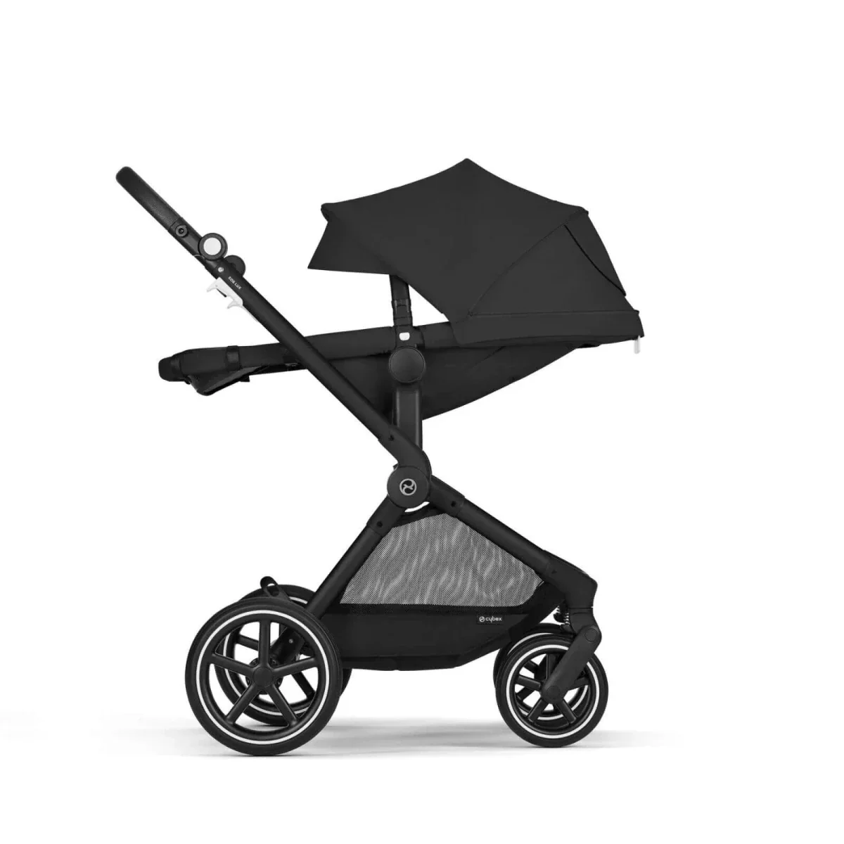 Cybex EOS Lux Silver 2-in-1 Pushchair - Moon Black - Image 6