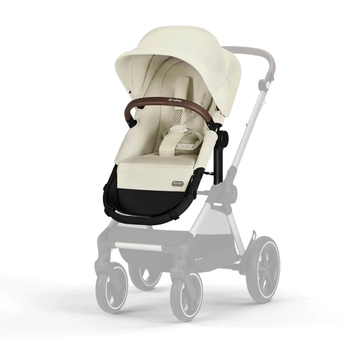 Cybex Eos Lux Silver 2-in-1 Pushchair - Seashell Beige - Image 2