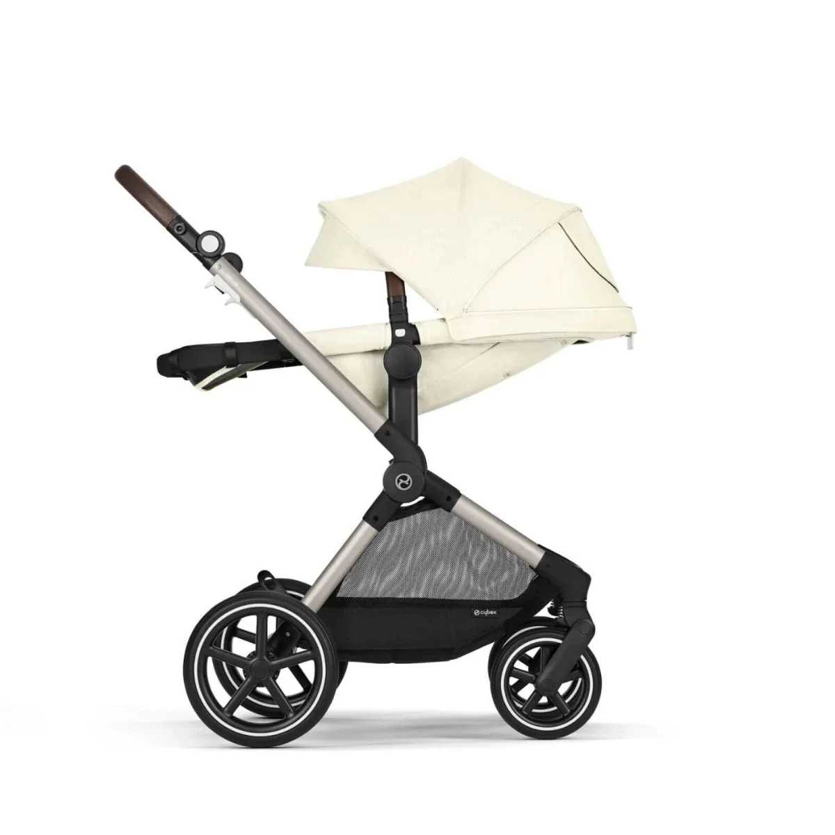 Cybex Eos Lux Silver 2-in-1 Pushchair - Seashell Beige - Image 6