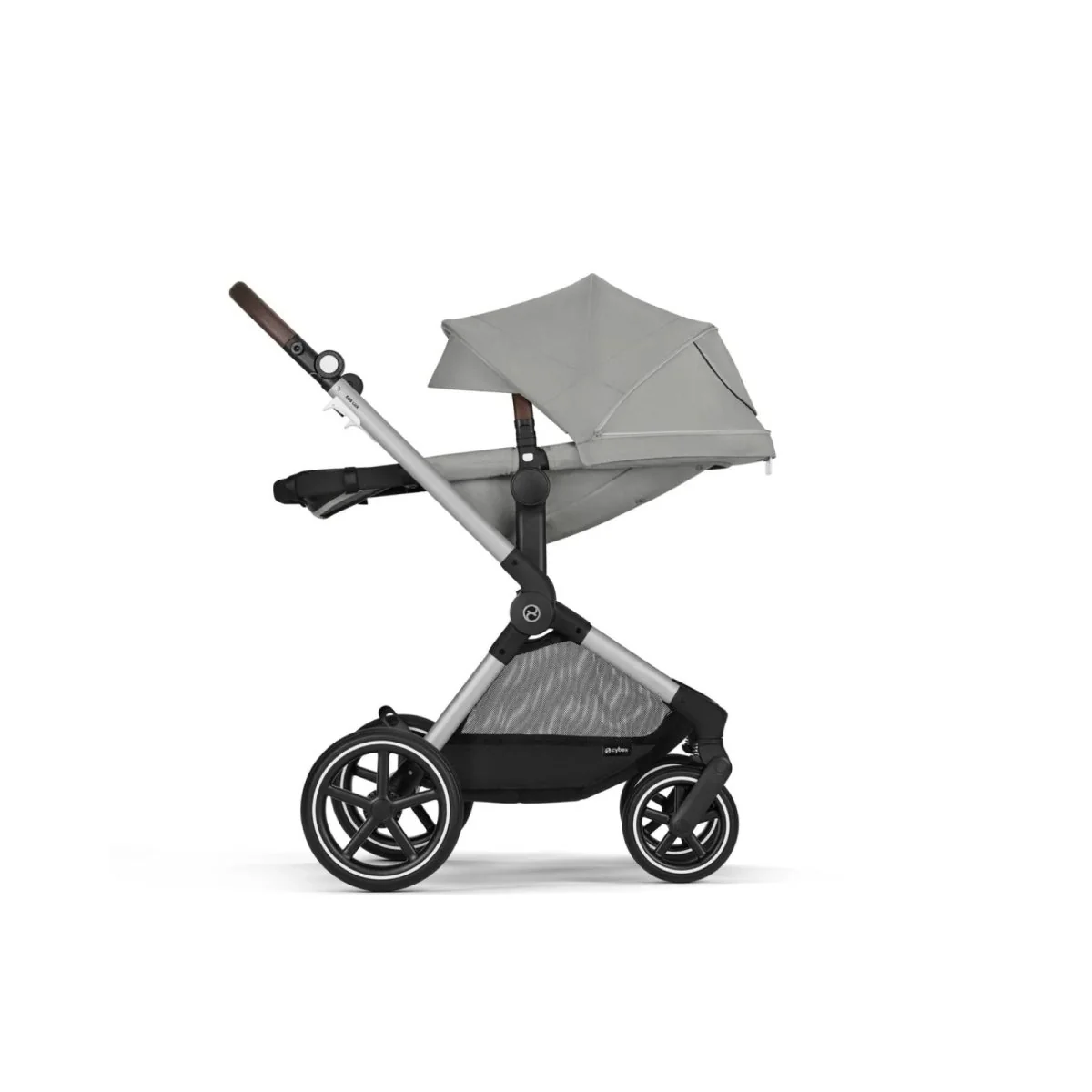 Cybex EOS Lux Silver 2-in-1 Pushchair - Stone Grey - Image 6