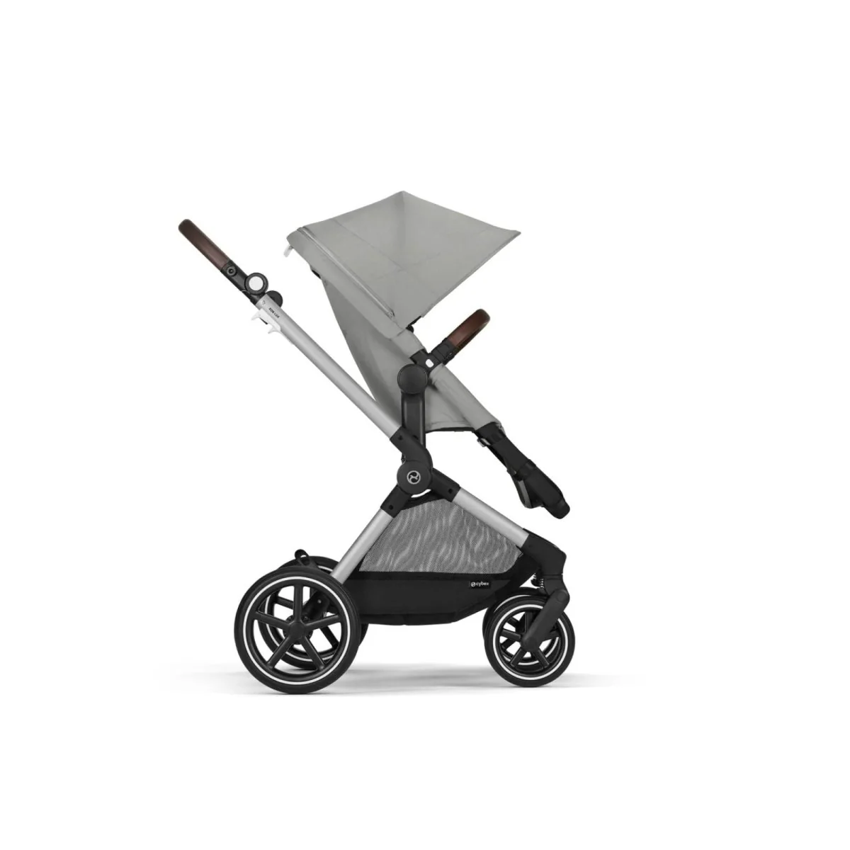 Cybex EOS Lux Silver 2-in-1 Pushchair - Stone Grey - Image 7