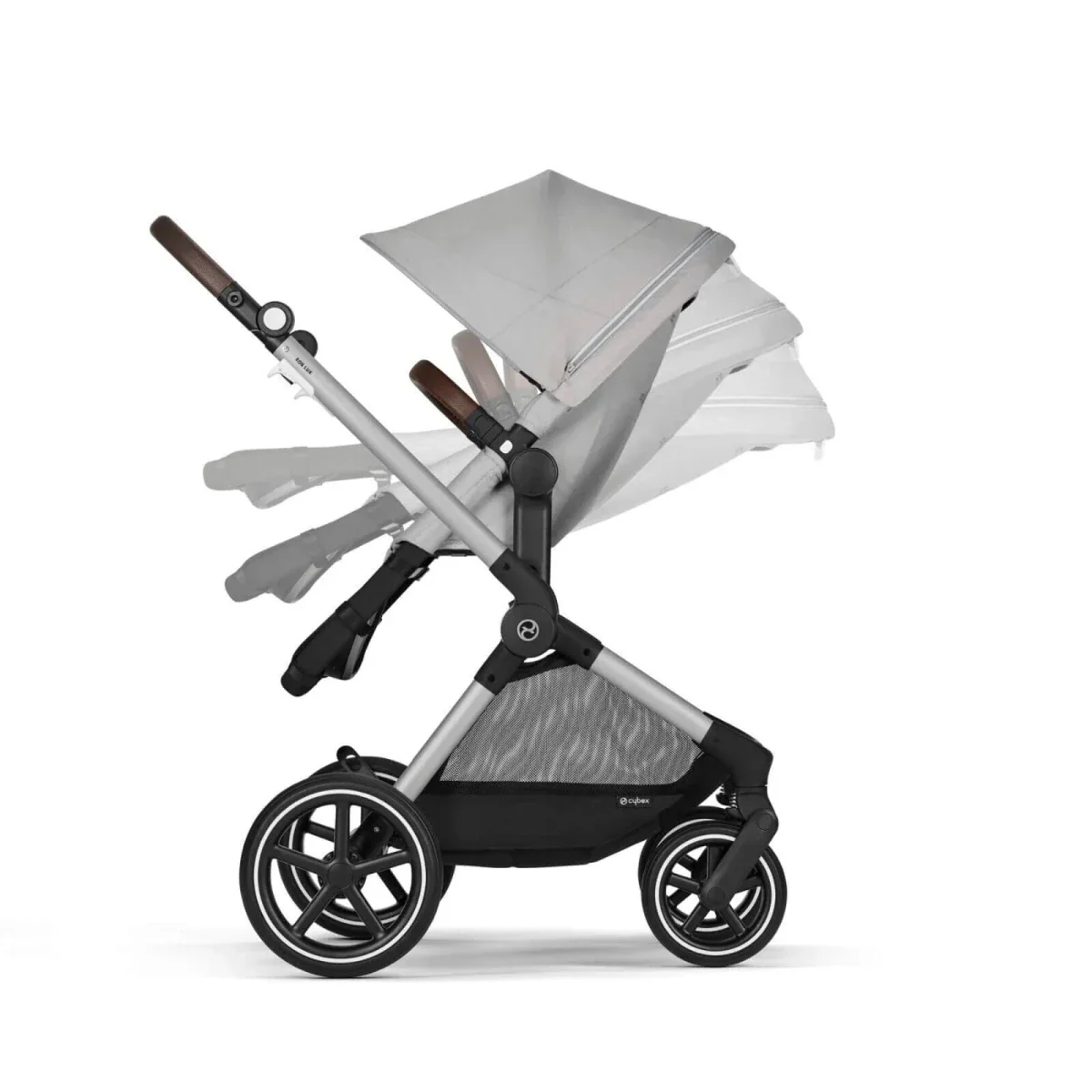 Cybex Eos Lux Silver 2-in-1 Pushchair - Lava Grey - Image 5