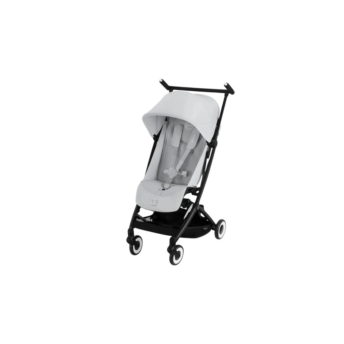 Cybex Eos Lux V2 Silver 2-in-1 Pushchair with Cloud G Car Seat & Base & Snøgga Footmuff Travel System Bundle - Fog Grey - Image 2