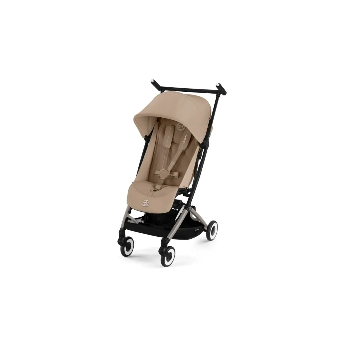 Cybex Libelle Pushchair V2 Pushchair with Cloud G Car Seat & Base Travel System Bundle - Almond Beige - Image 2