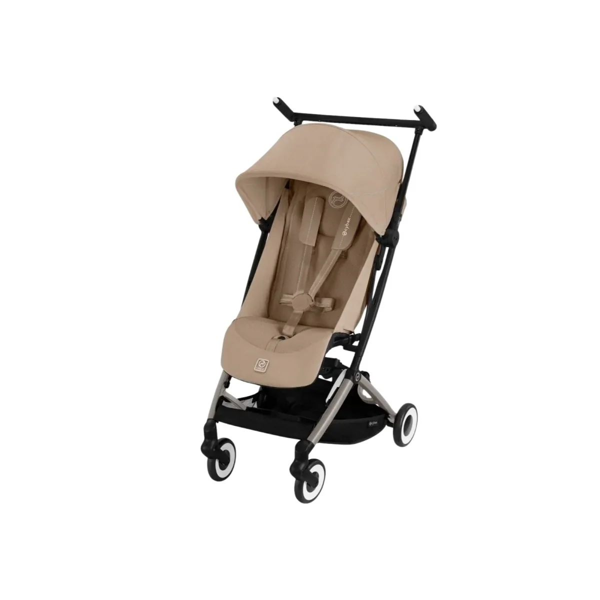 Cybex Libelle V2 Pushchair with Cloud G Car Seat & Base & Snøgga Footmuff Travel System Bundle - Almond Beige - Image 2