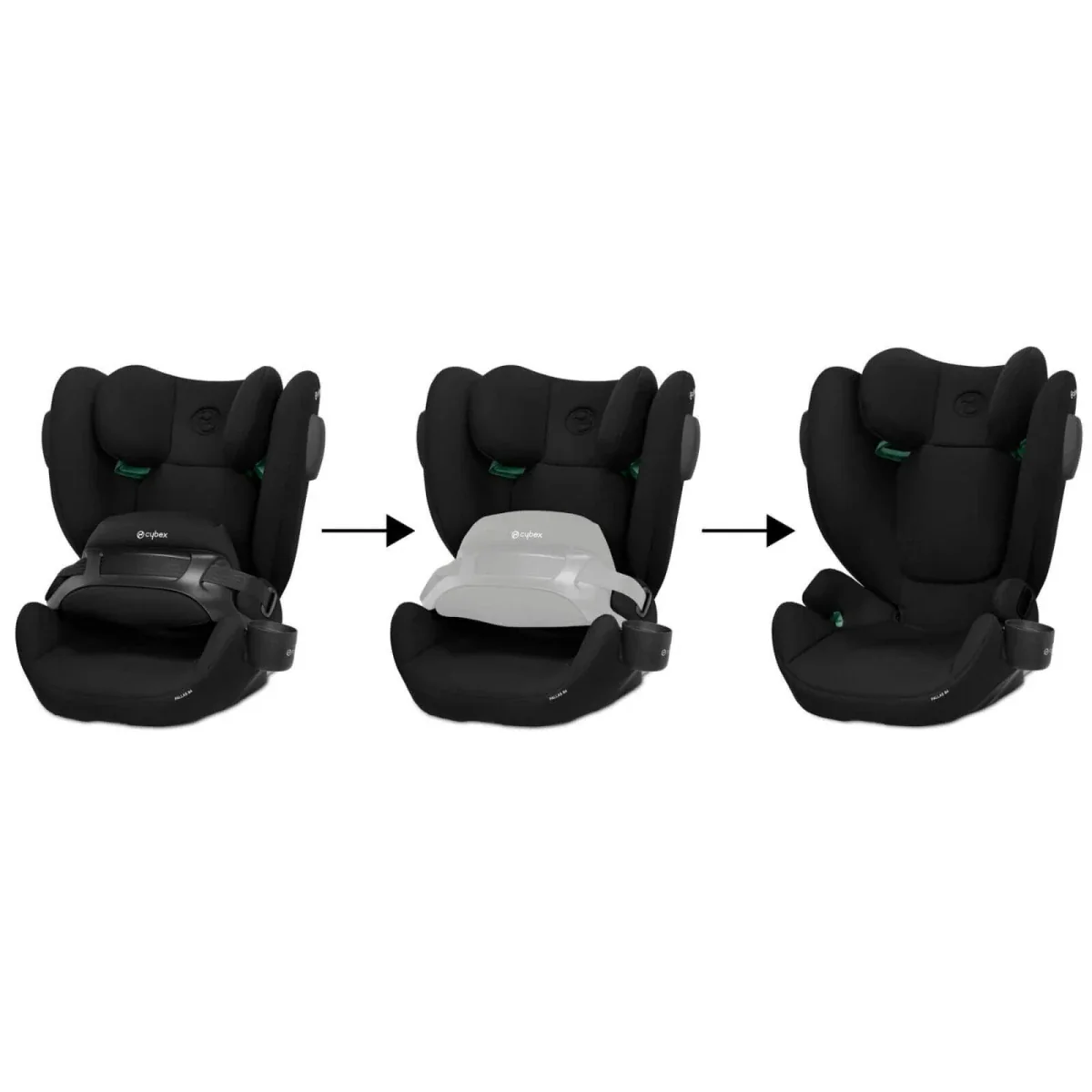 Cybex Pallas B4 i-Size Group 1/2/3 Car Seat (9 Months to 12 Years) - Pure Black - Image 3