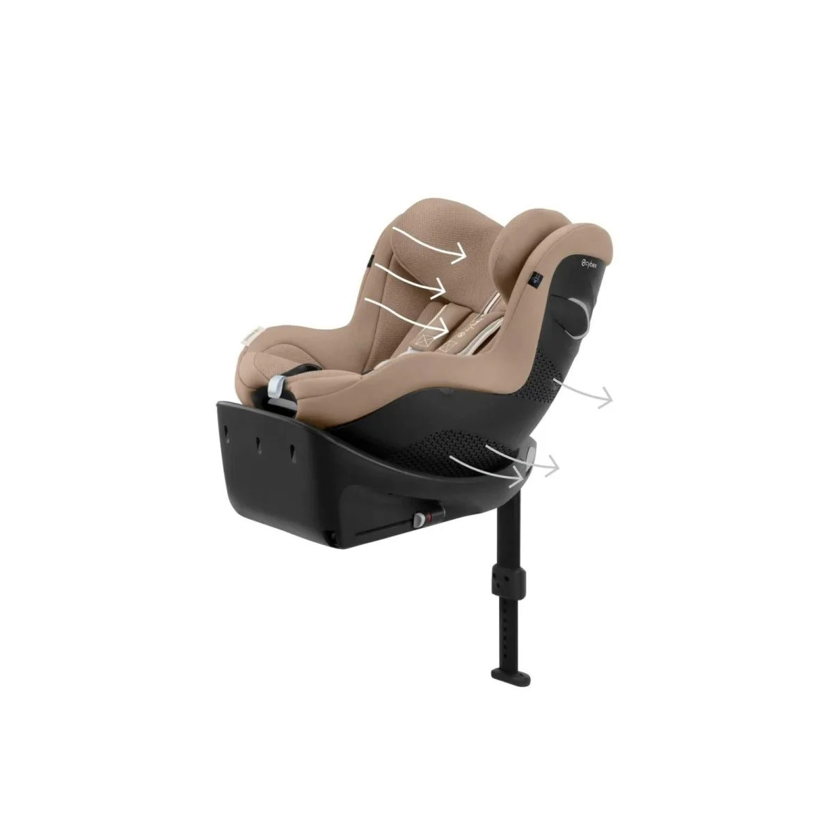 Cybex Sirona G i-Size Plus Group 0/1 Car Seat - Almond Beige - Image 8