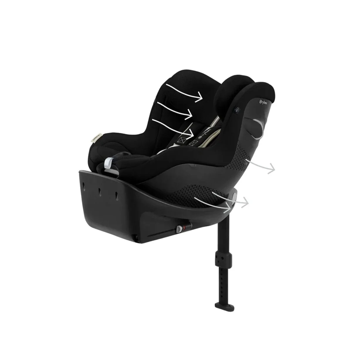 Cybex Sirona G i-Size Plus Group 0/1 Car Seat - Moon Black - Image 6