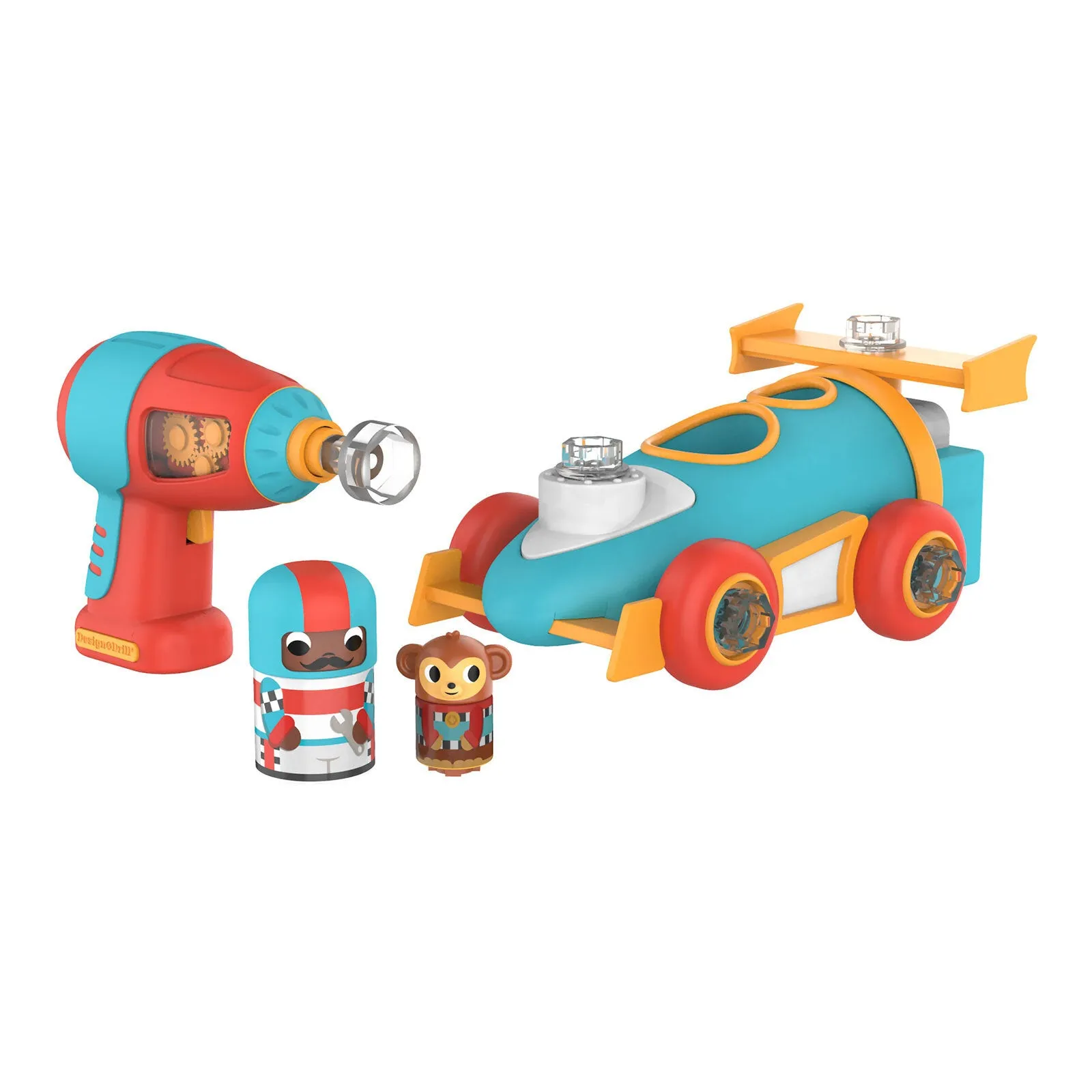 Design & Drill Bolt Buddies Police Rescue Race Car - Image 3