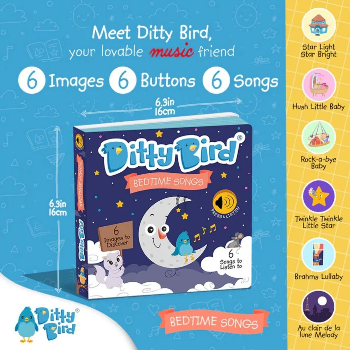 Ditty Bird Bedtime Songs Book - Image 2
