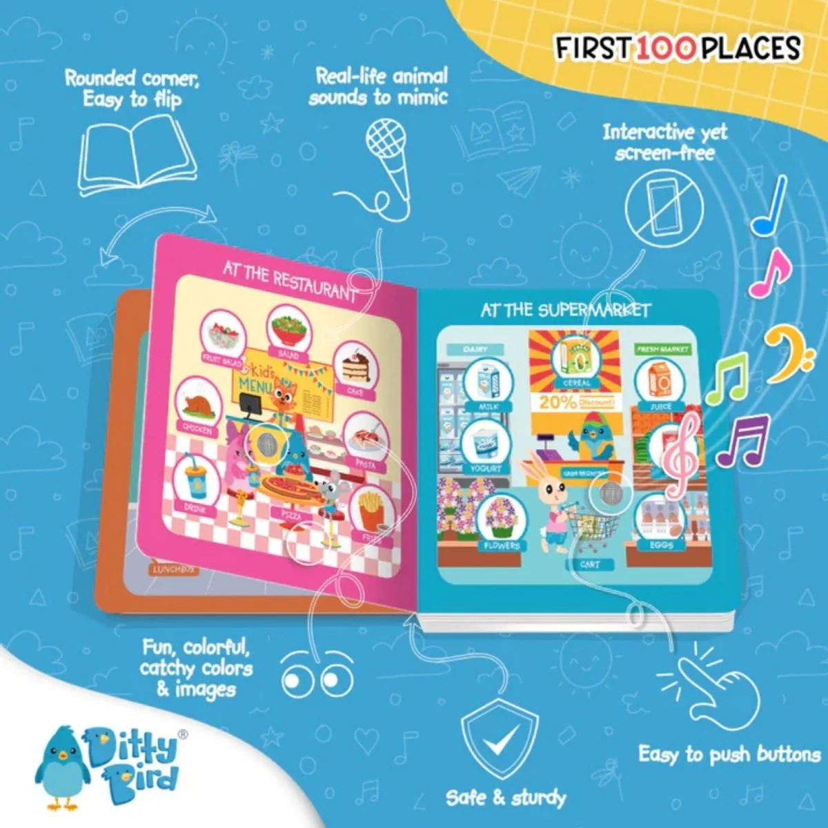 Ditty Bird First 100 Places Book - Image 3