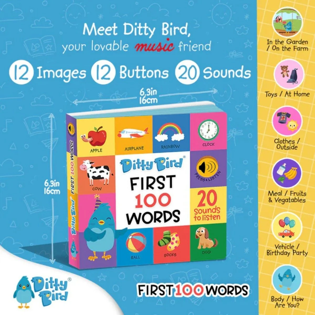 Ditty Bird First 100 Words Book - Image 2