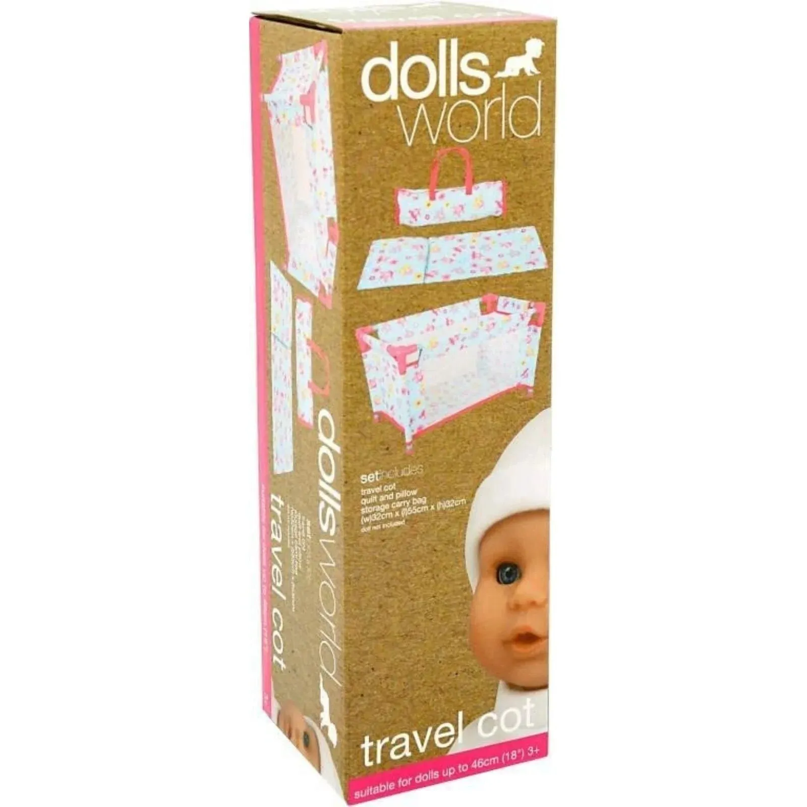 Dolls World Deluxe Travel Cot - Image 5
