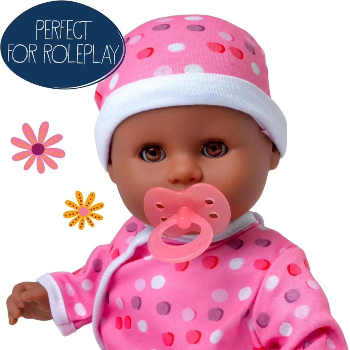 Dolls World Little Treasure Black Baby Girl 38 cm - Image 4