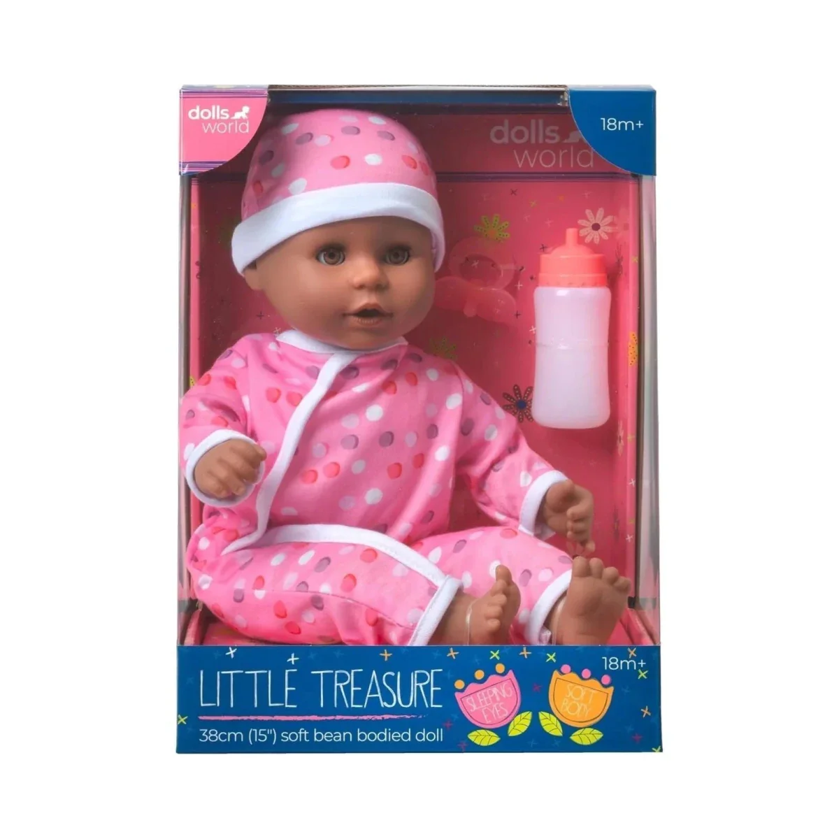 Dolls World Little Treasure Black Baby Girl 38 cm - Image 7