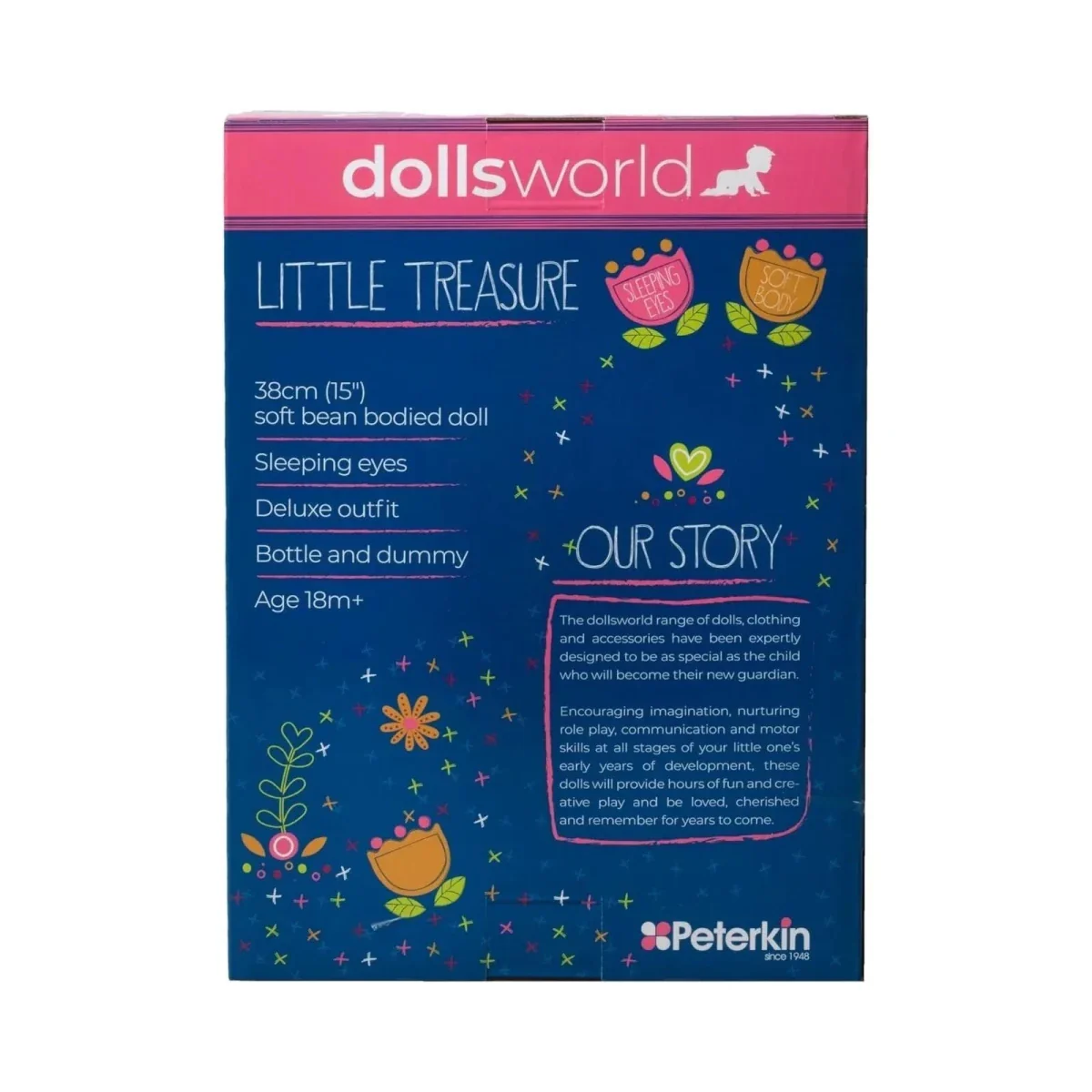 Dolls World Little Treasure White Baby Girl 38cm - Image 8