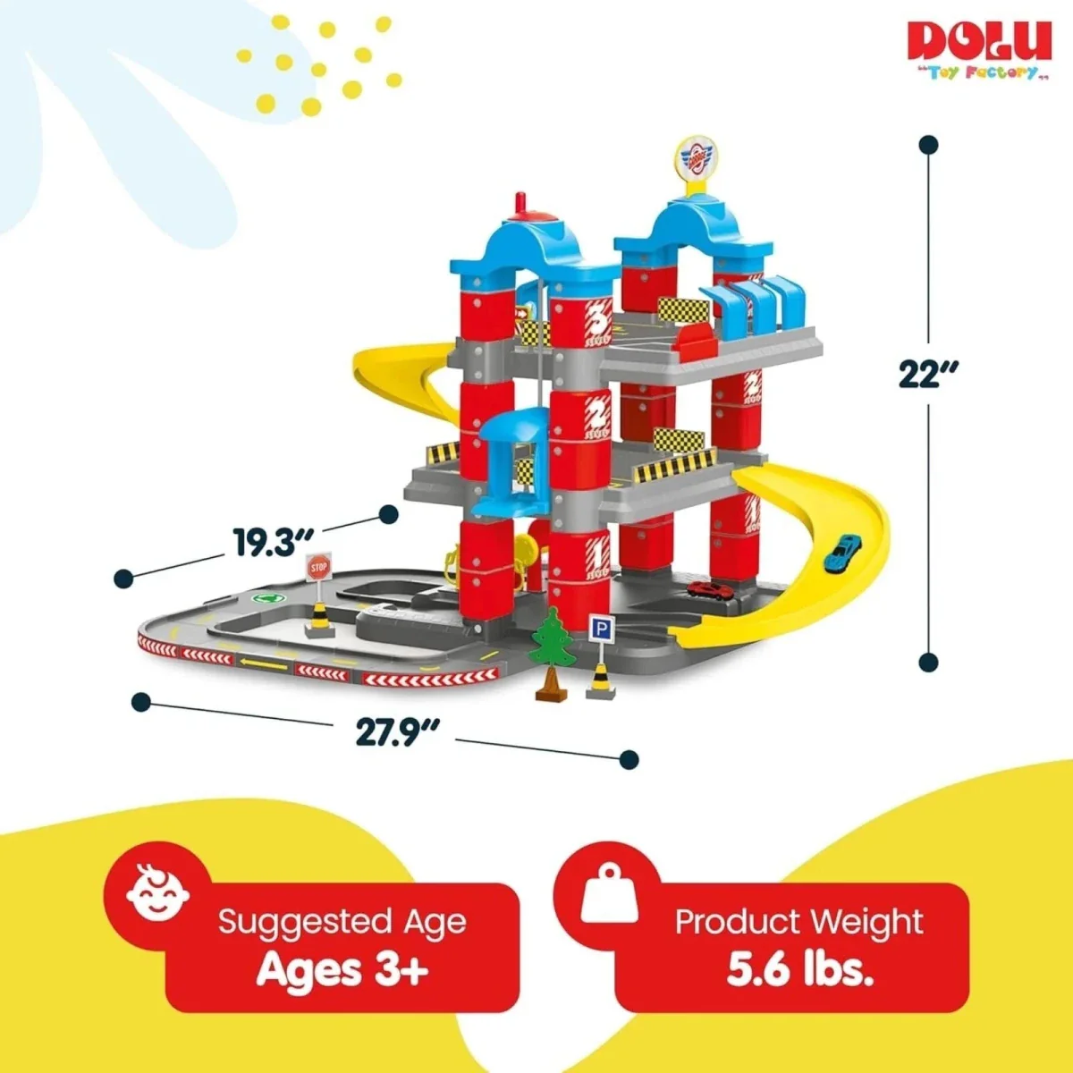 Dolu 3 Level Garage with Lift Playset - Image 4
