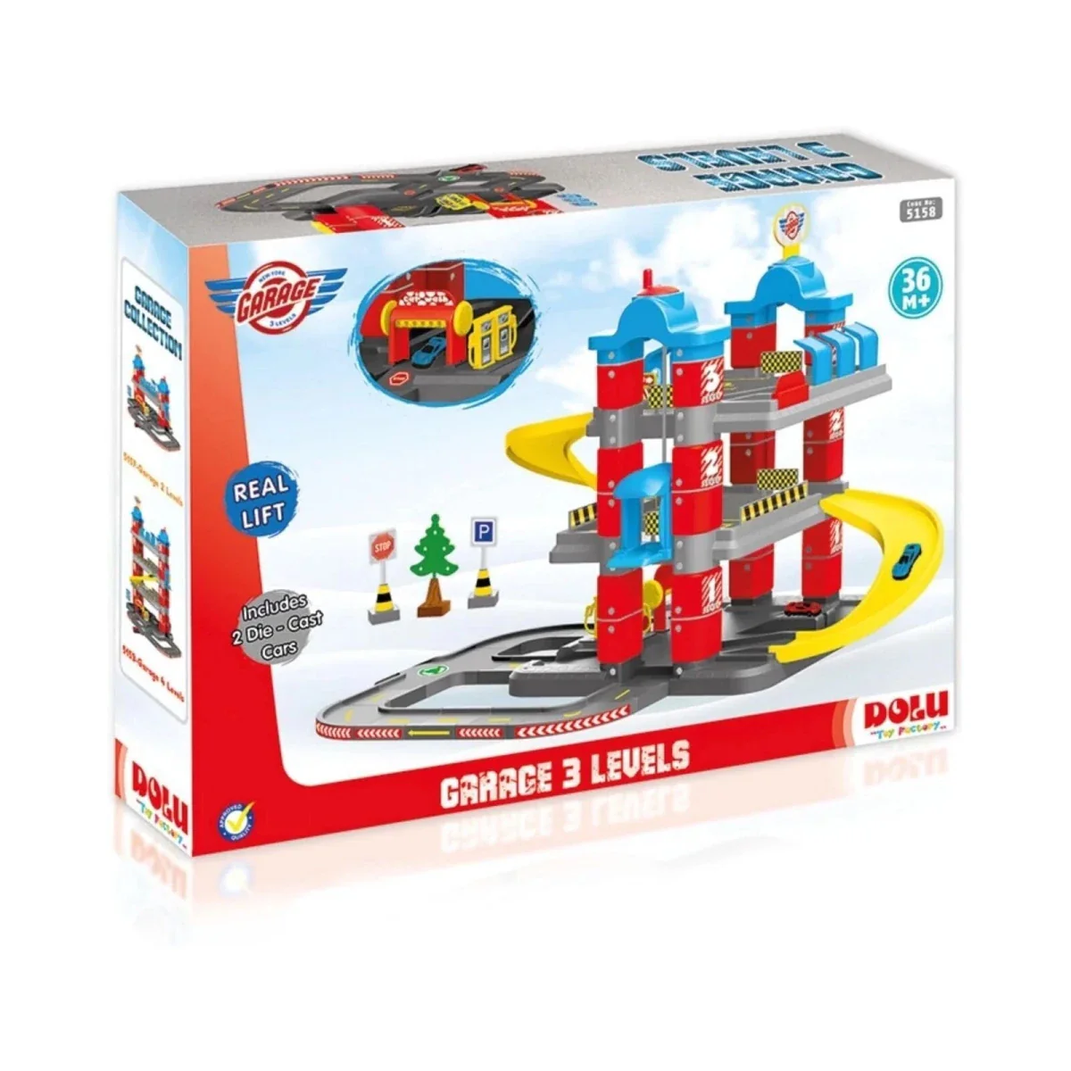 Dolu 3 Level Garage with Lift Playset - Image 9