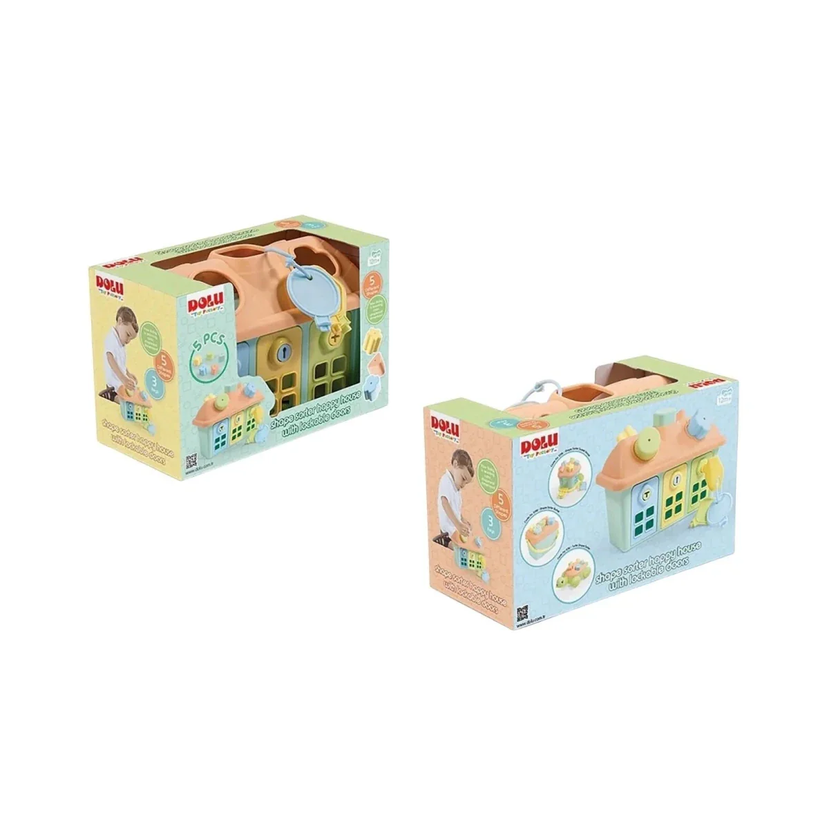 Dolu House Shape Sorter with Lockable Doors - Image 4