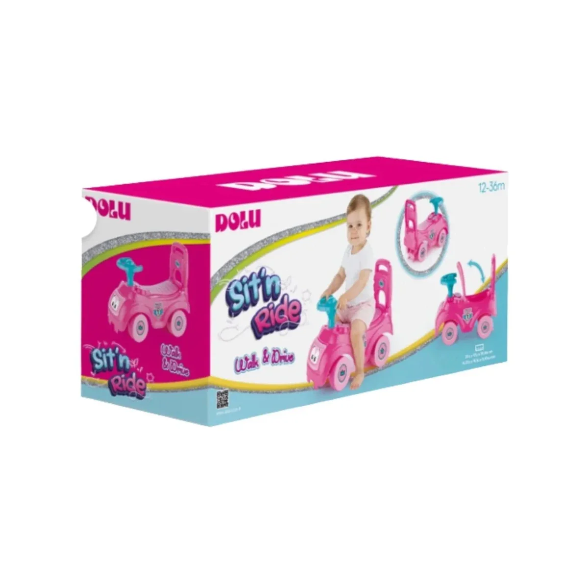 Dolu My First Unicorn Ride-On – Pink - Image 3