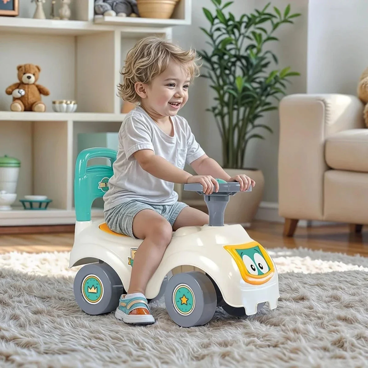 Dolu Sit N Ride-On - White - Image 4