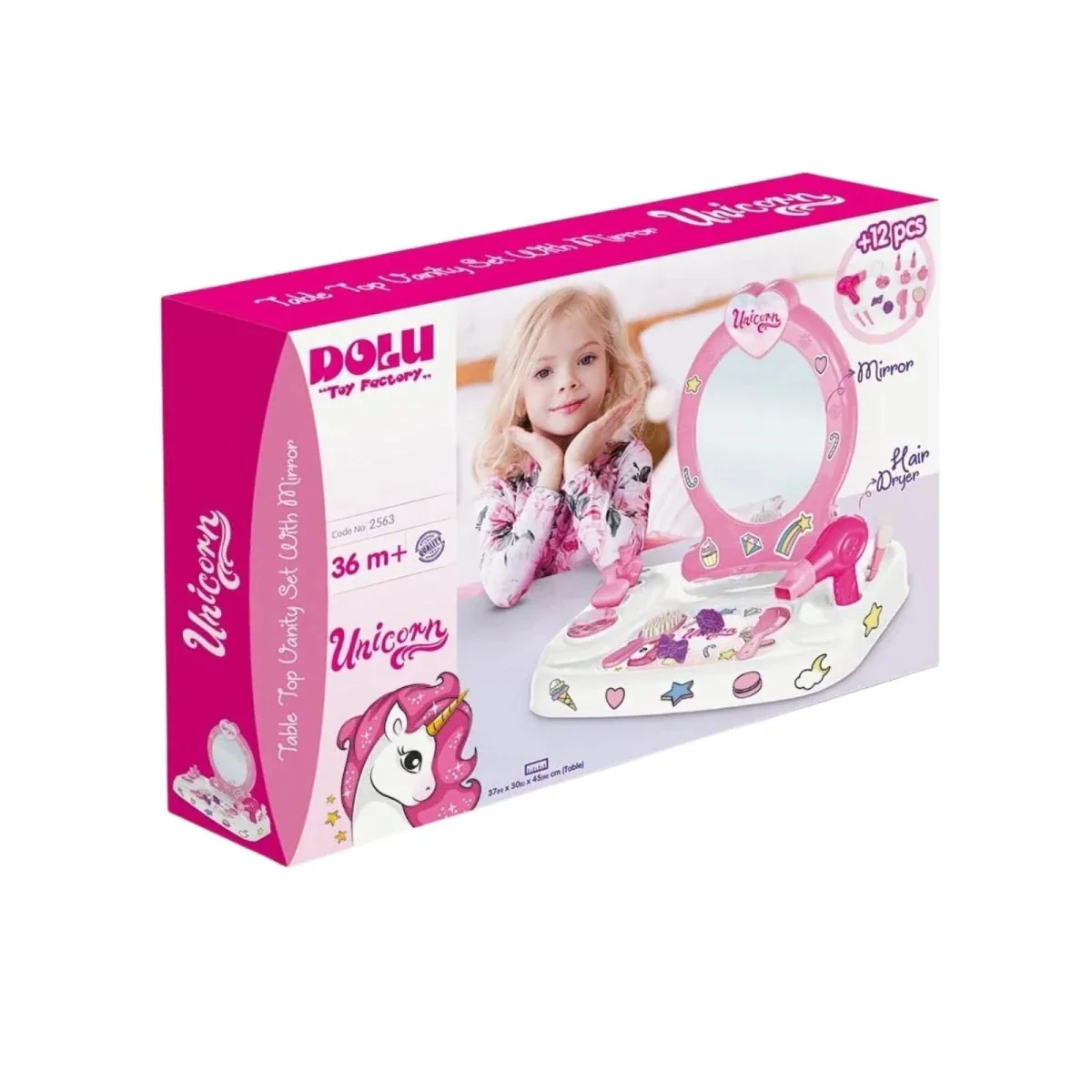 Dolu Table Top Vanity Set with Mirror - Image 5