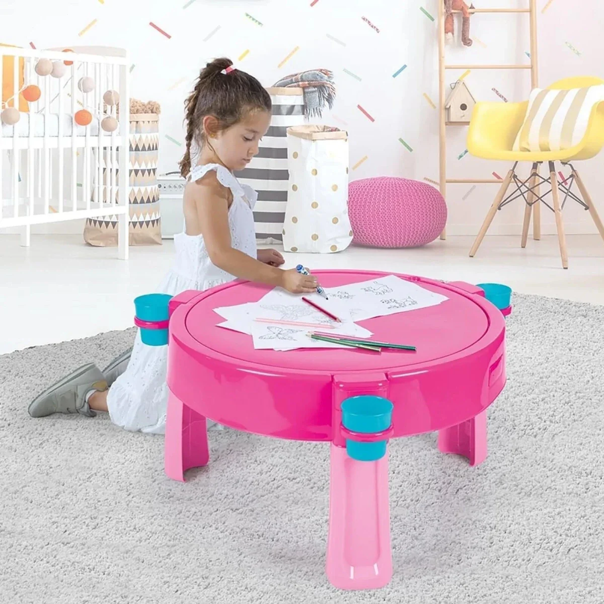 Dolu Unicorn Sand & Water Play Table – Pink - Image 5