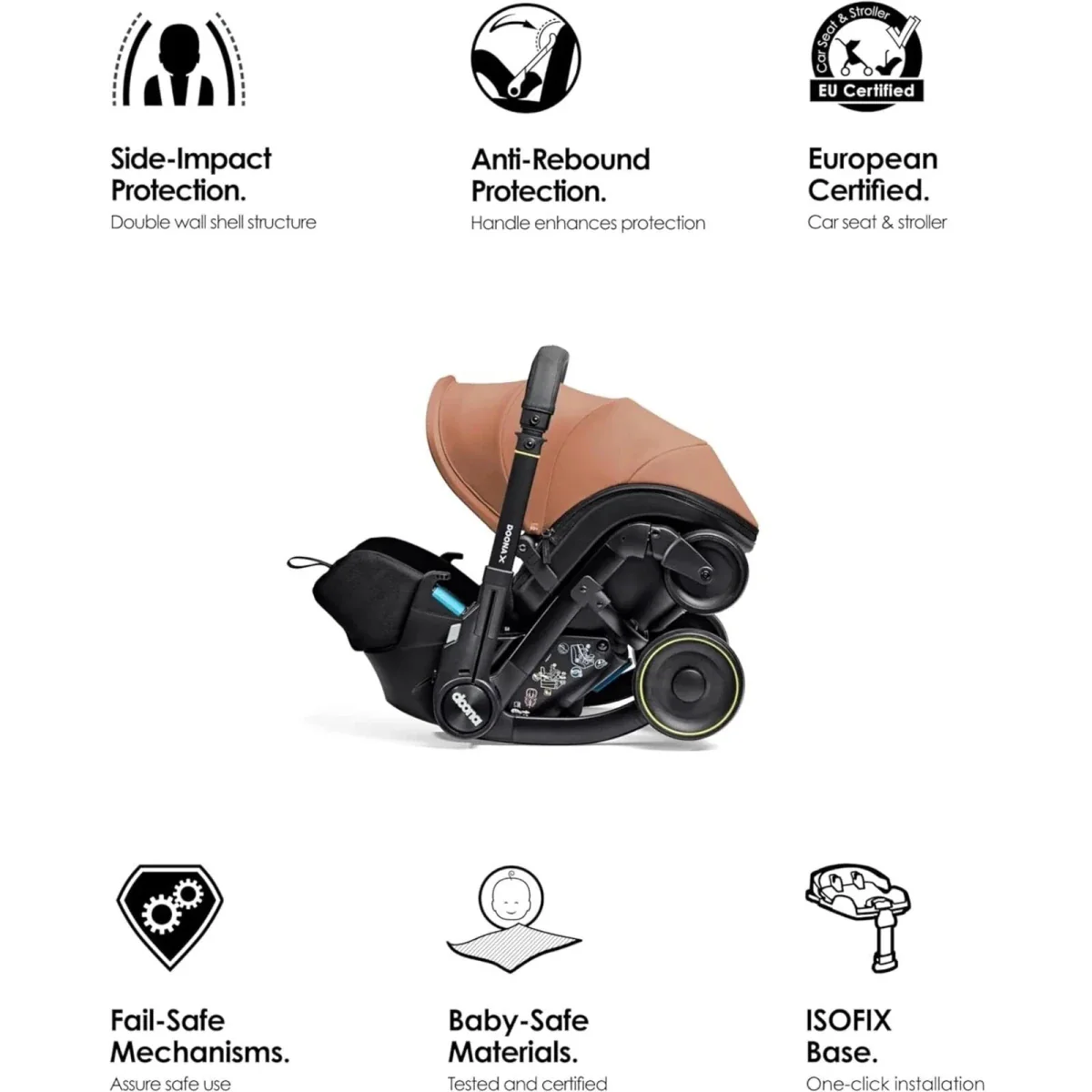 Doona X Infant Car Seat & Stroller - Terracota - Image 7