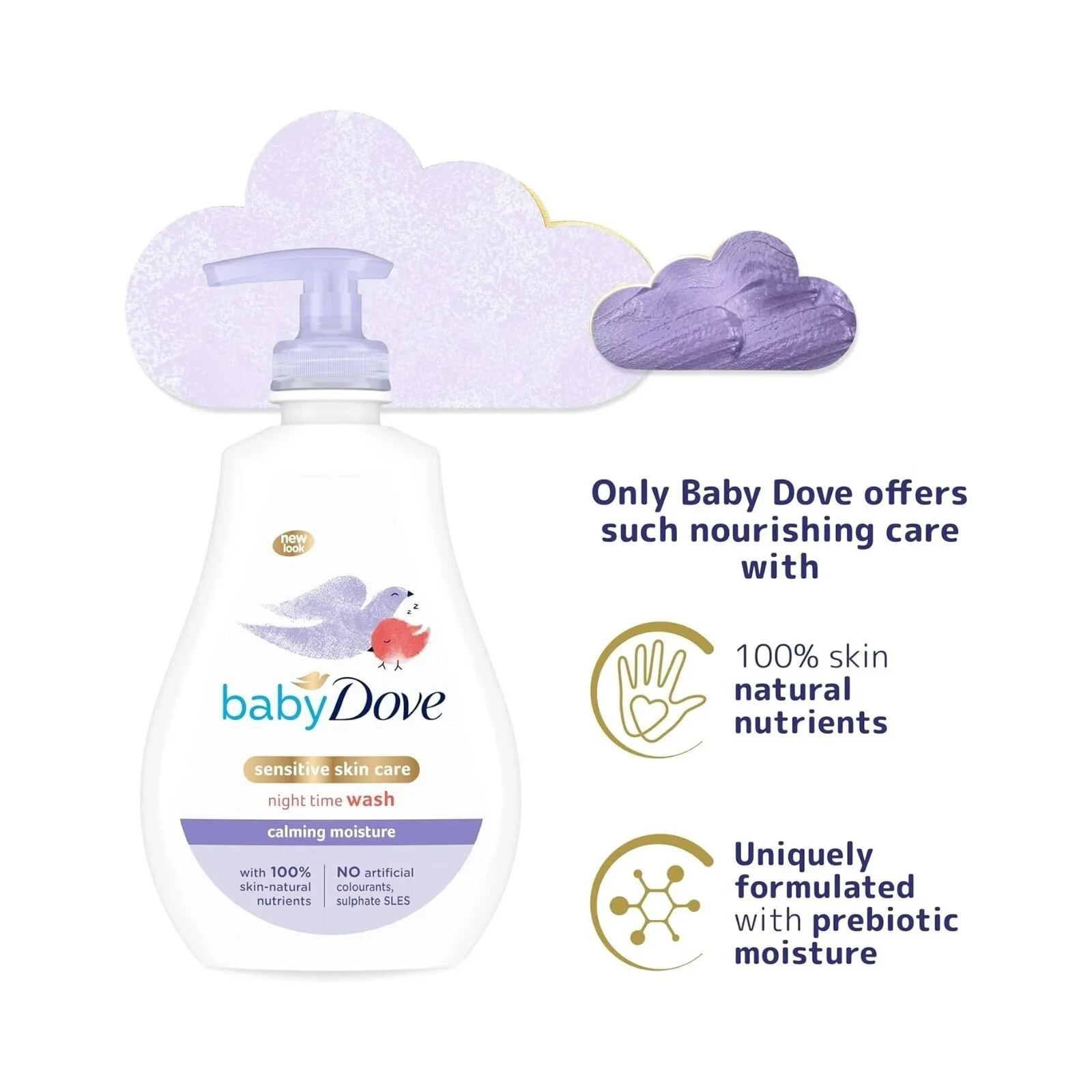 Dove Baby Calming Moisture Night Time Sensitive Wash 400ml - Image 3