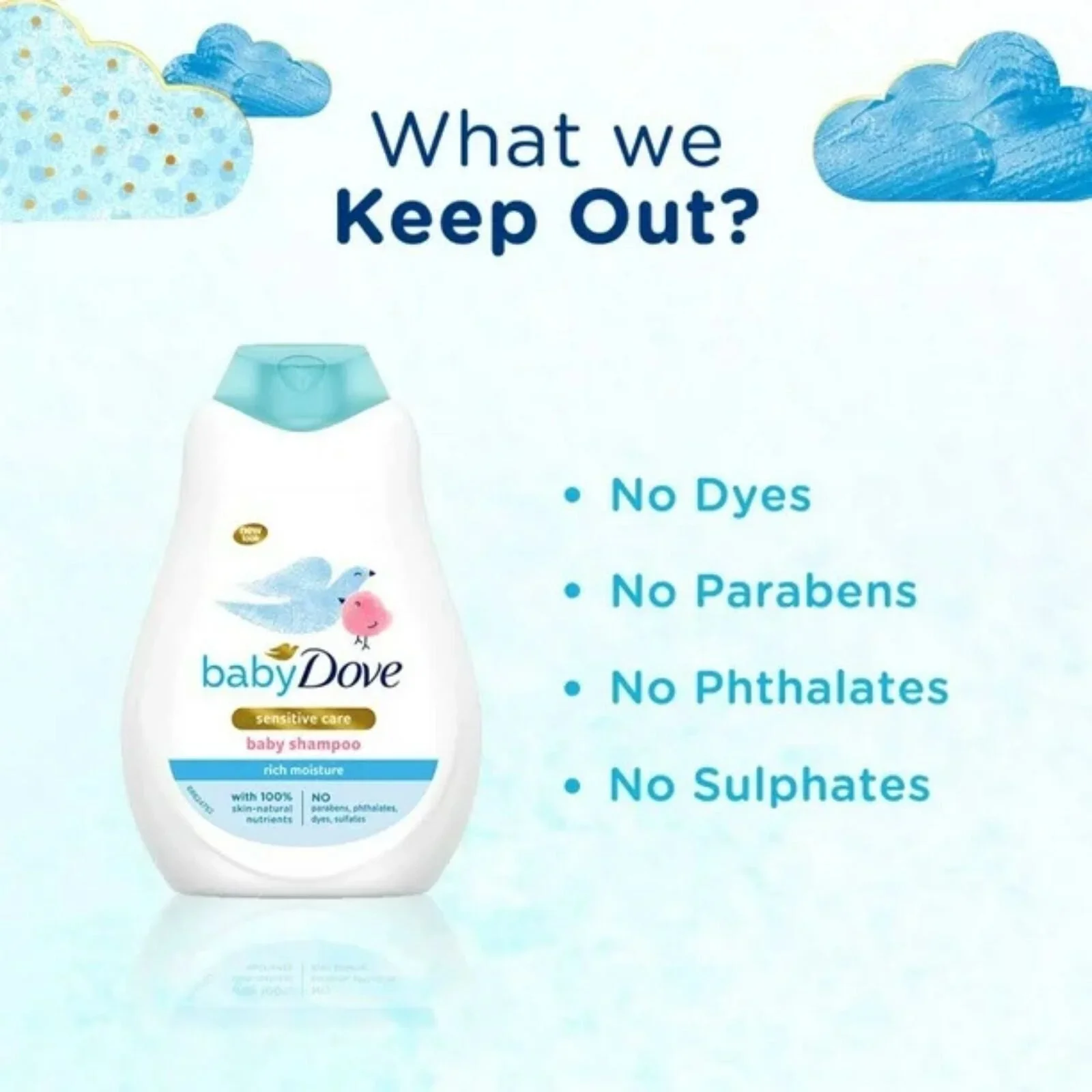 Dove Baby Rich Moisture Baby Shampoo 400ml - Image 3