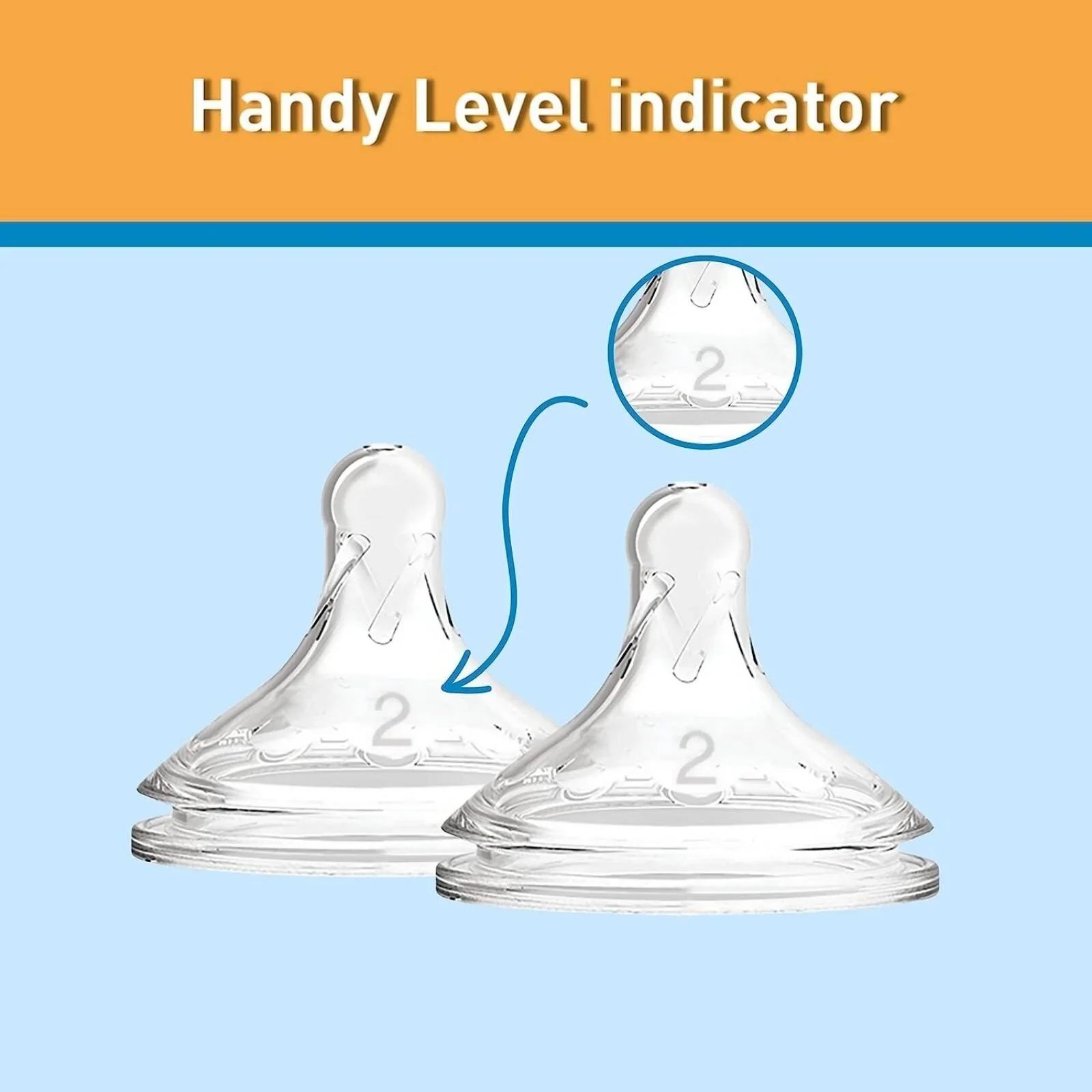 Dr. Brown's Options+ Baby Bottle Teats Level 2 Wide Neck 3+ months Pack of 2 - Image 3
