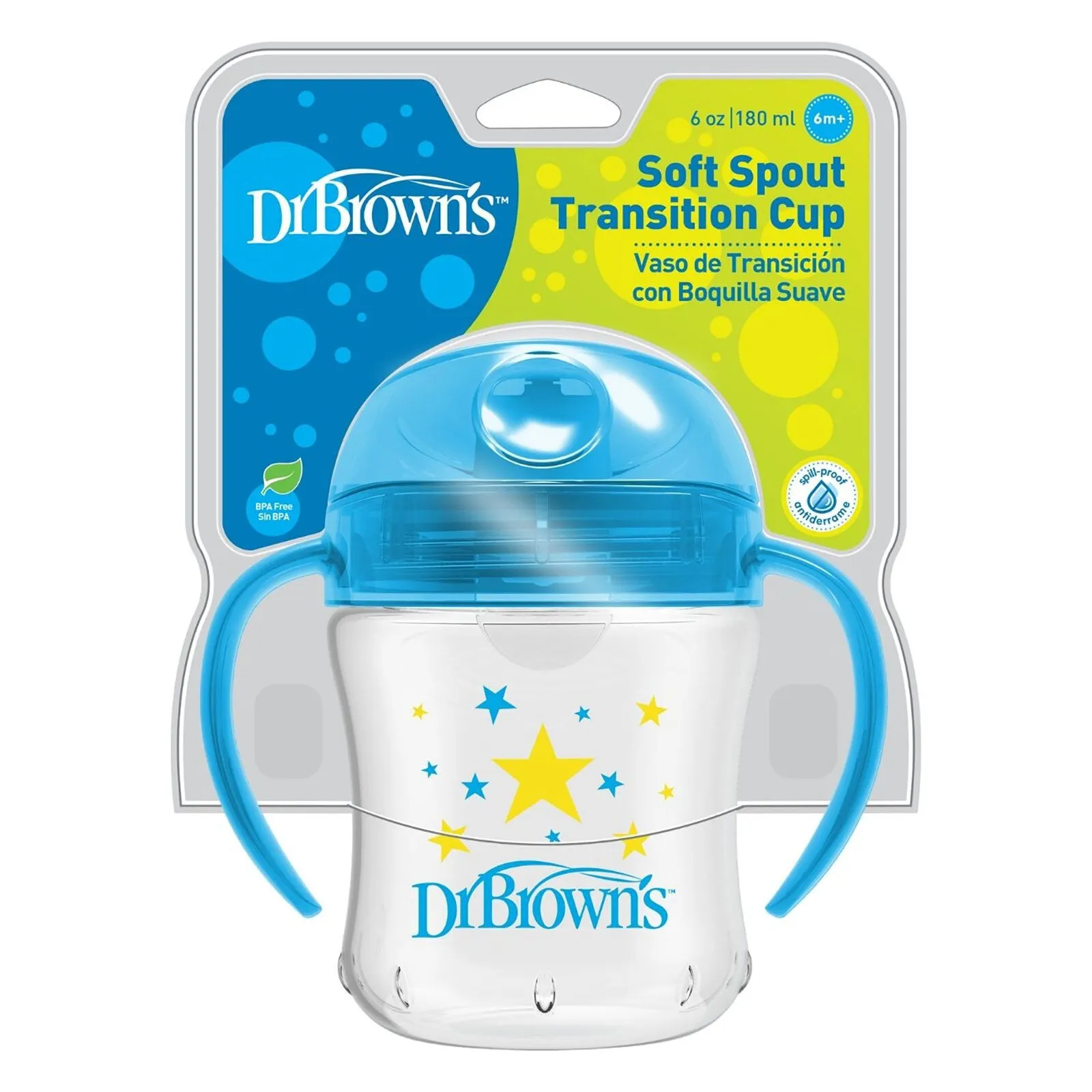 Dr. Brown's Soft Mouth Transition Cup 180ml - Blue - Image 4