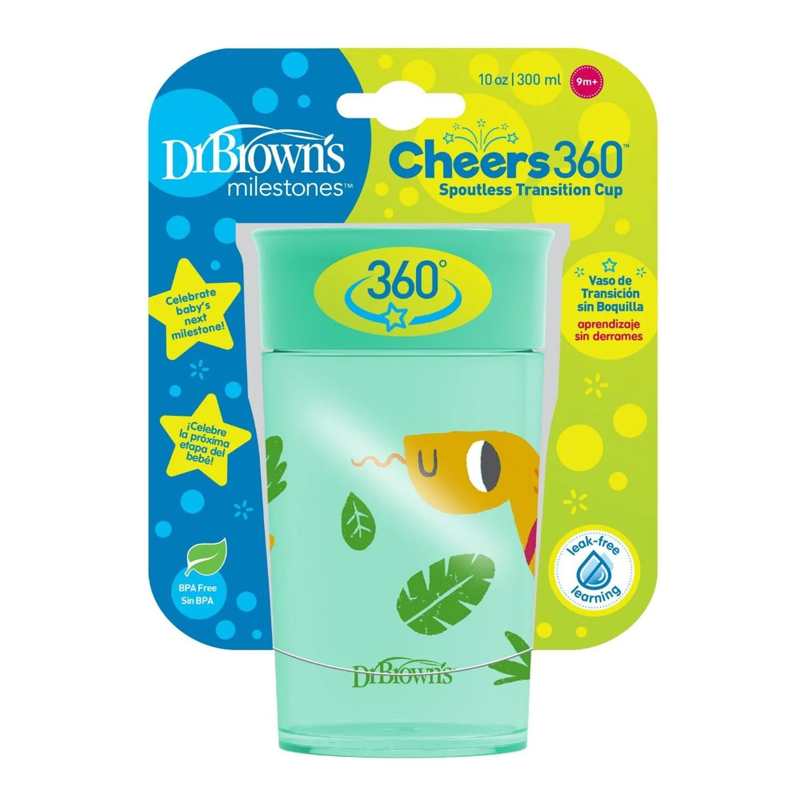 Dr. Brown's Milestones Cheers 360 Cup 300ml - Green - Image 4