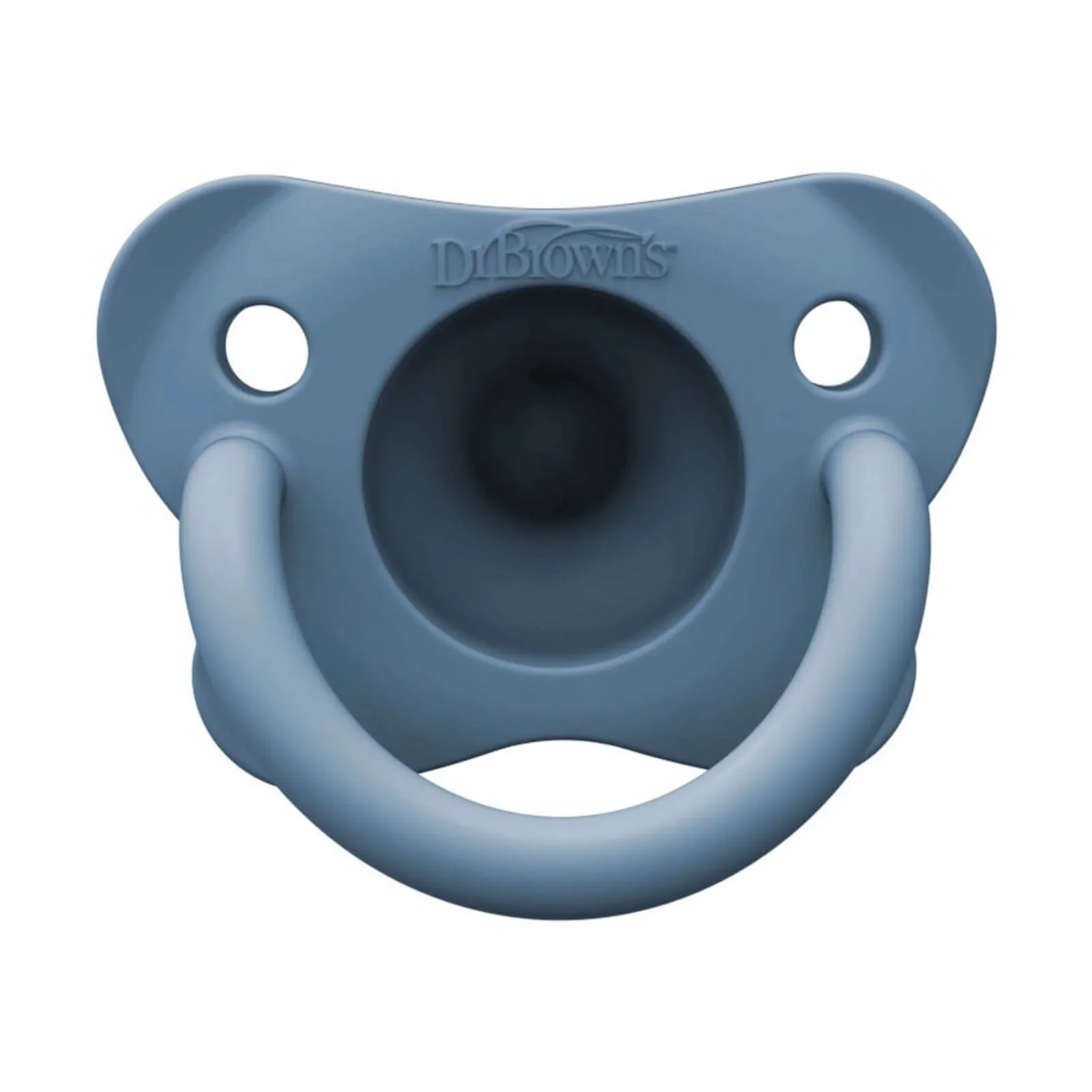 Dr. Brown's One Piece Silicone Soother 0+ months Pack of 2 - Blue - Image 3