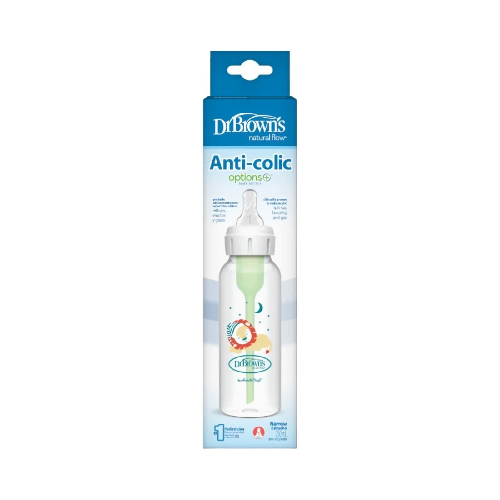 Dr. Brown's Options+ Narrow Neck Anti-Colic Bottle 0+ months 250ml - Image 2