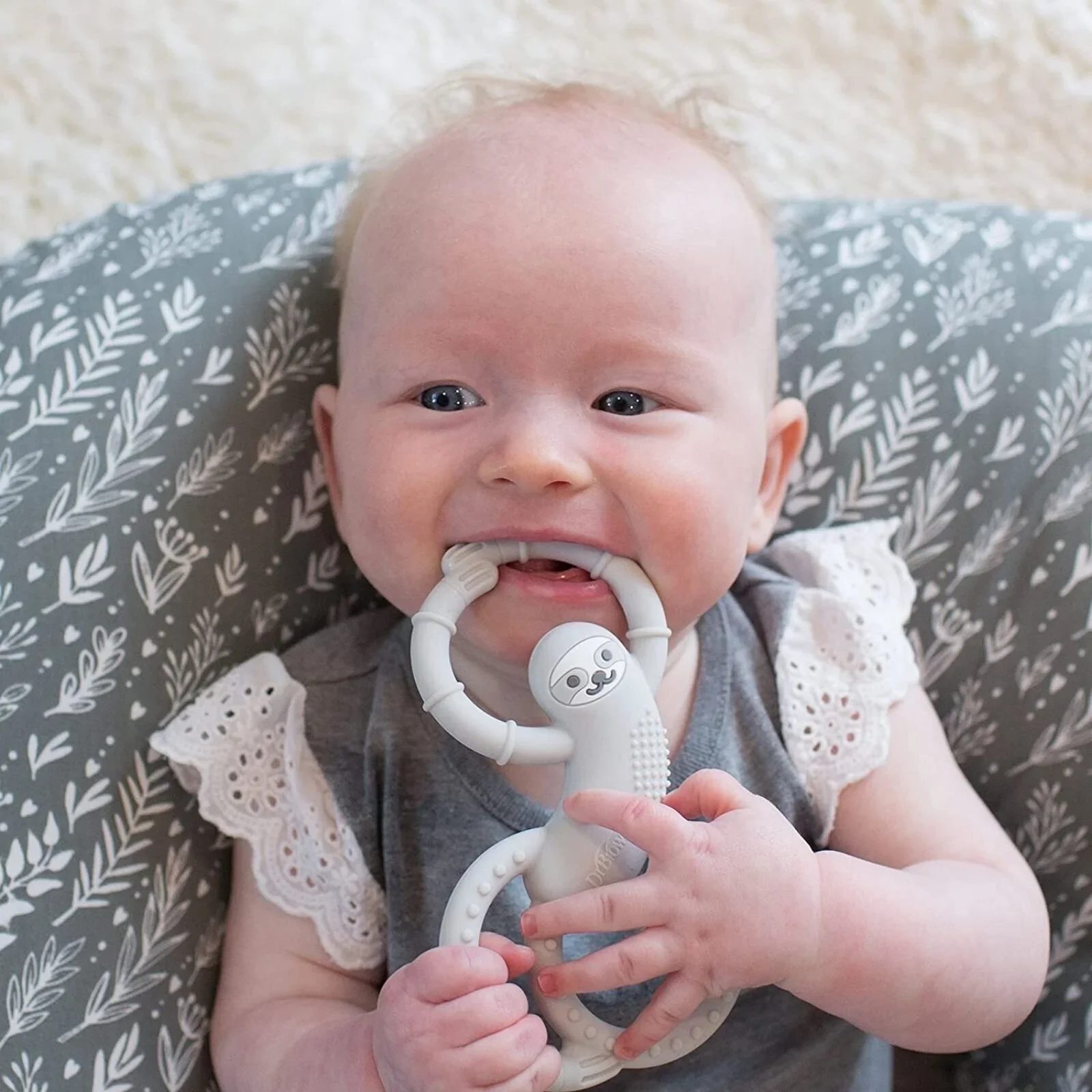 Dr. Brown's Sloth Long Limbed Teether 3+ months - Blue - Image 4