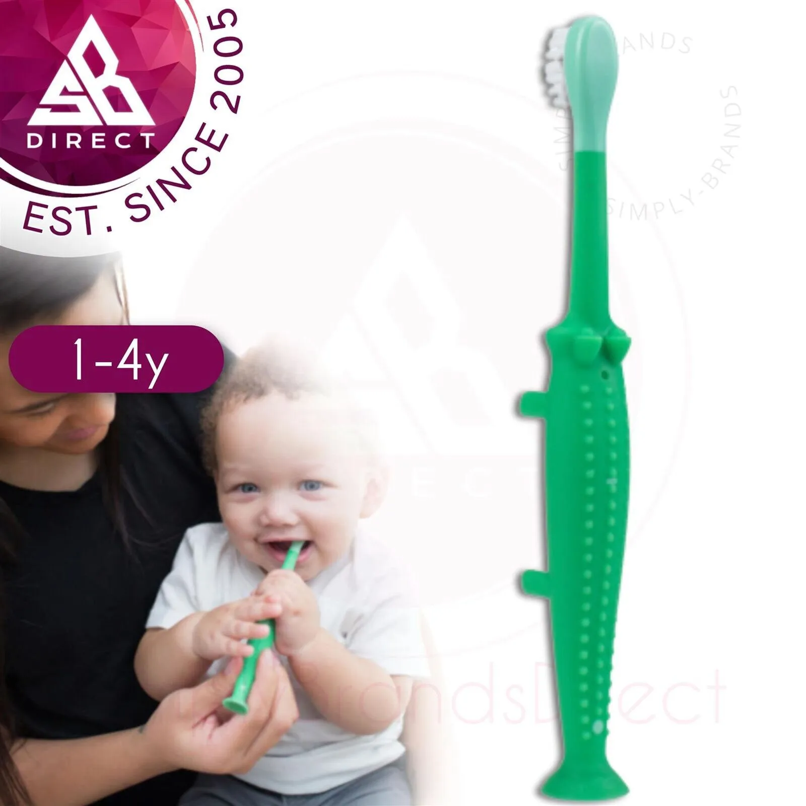 Dr. Brown's Toddler Toothbrush Crocodile 1-4 years - Image 3