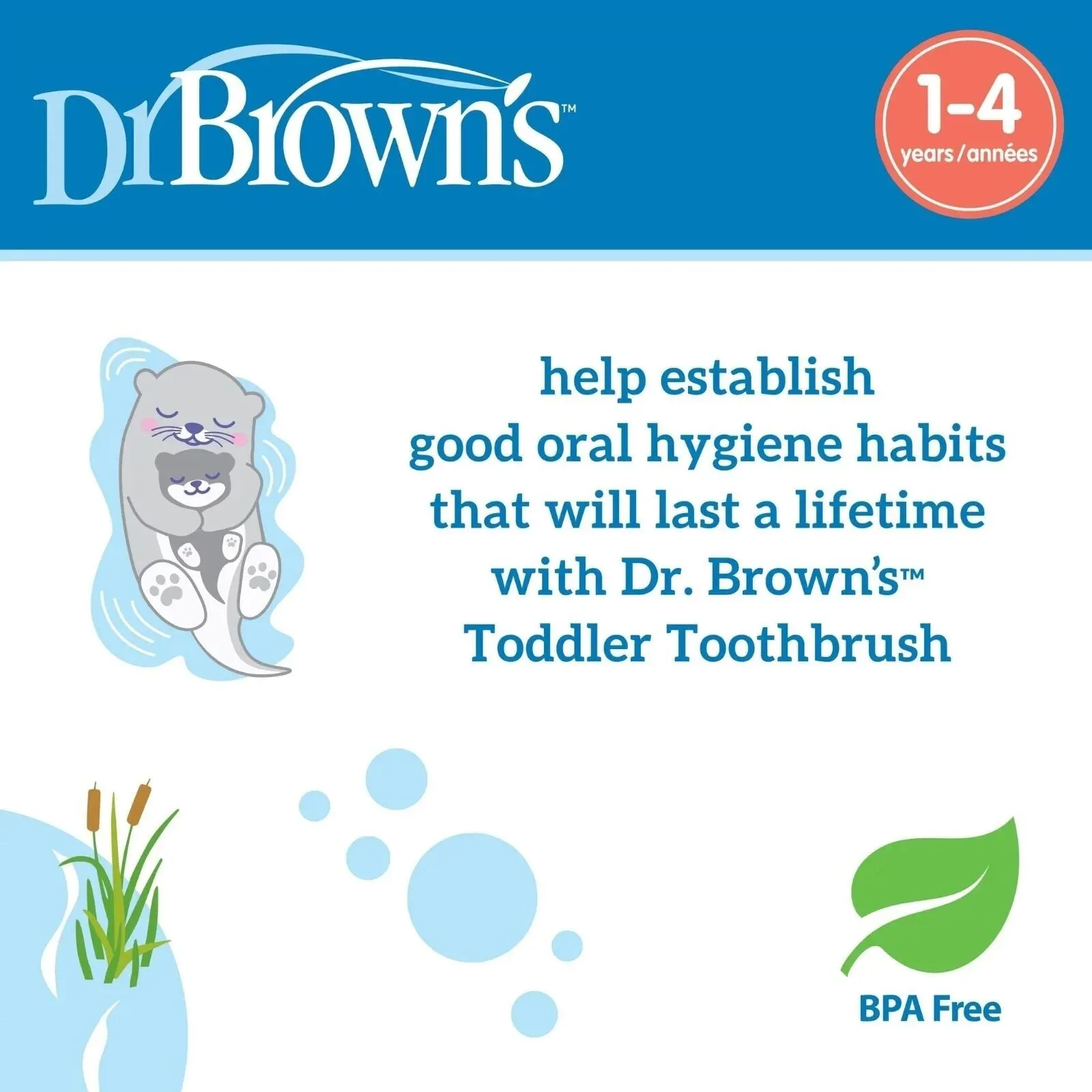 Dr. Brown's Toddler Toothbrush Otter 1-4 years - Image 3