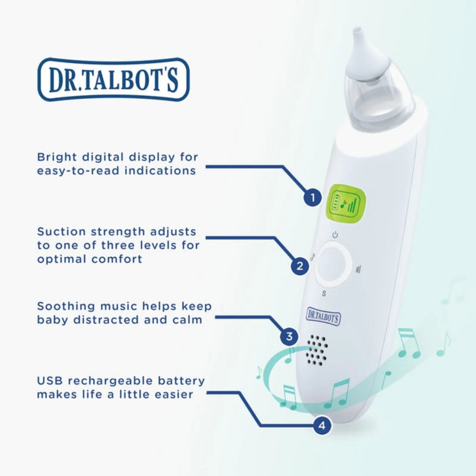 Dr. Talbot's by Nuby Electric Nasal Aspirator 0+ months - White - Image 3