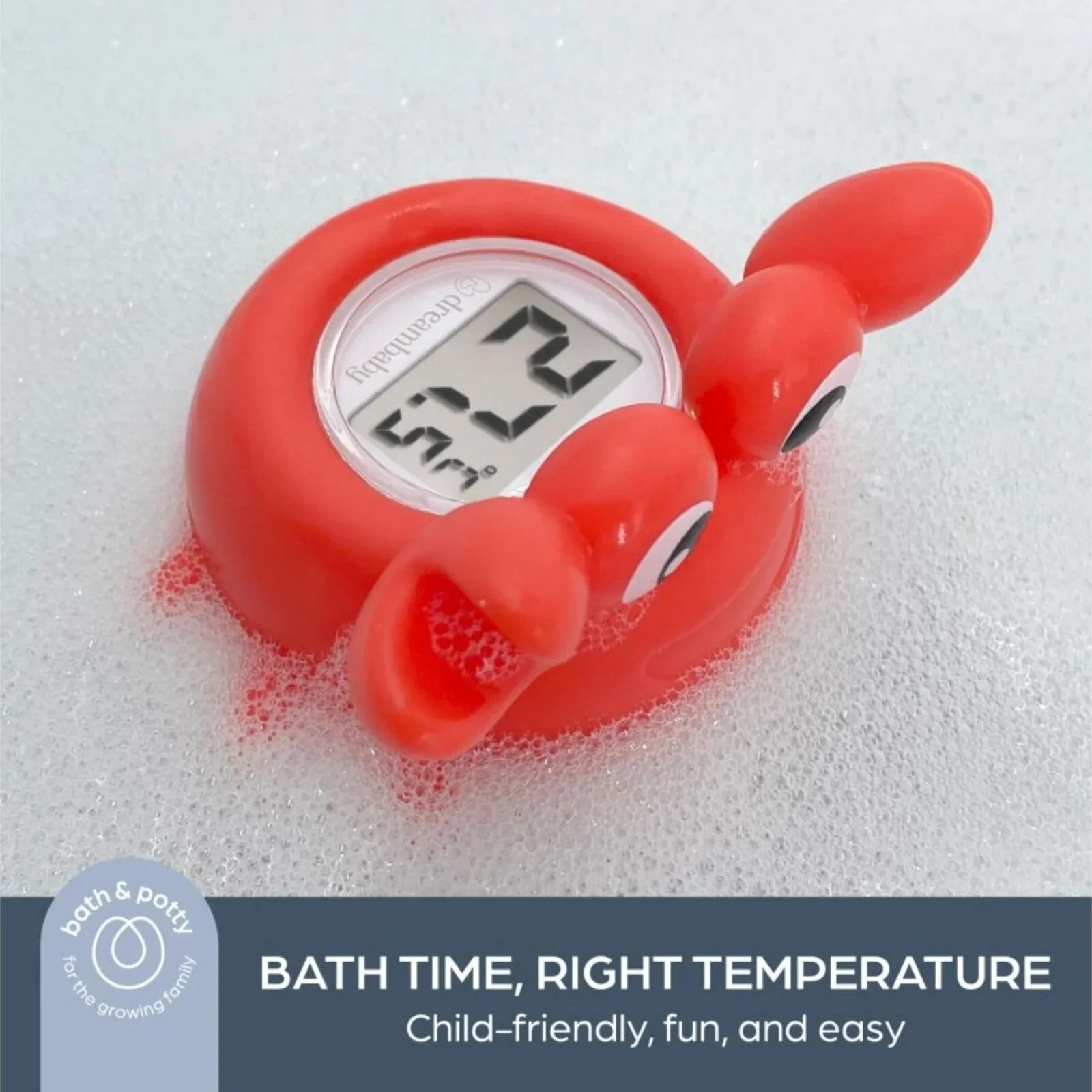 Dreambaby 2-in-1 Room & Bath Crab Thermometer - Image 3
